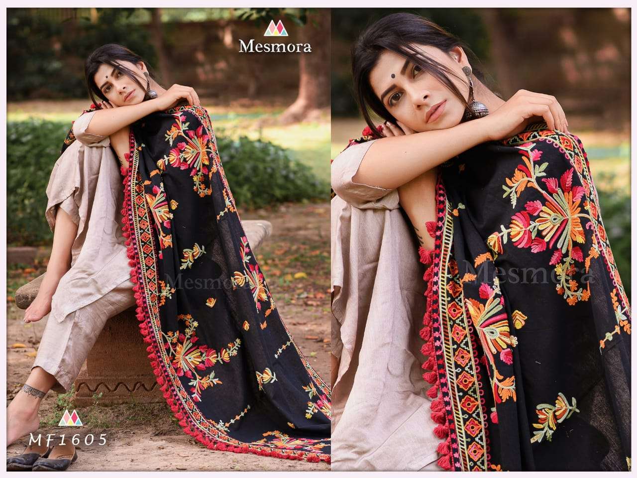 JASSI BY MESMORA 1600 TO 1609 SERIES DESIGNER BEAUTIFUL STYLISH FANCY COLORFUL PARTY WEAR & ETHNIC WEAR PURE KHADI DUPATTA AT WHOLESALE PRICE