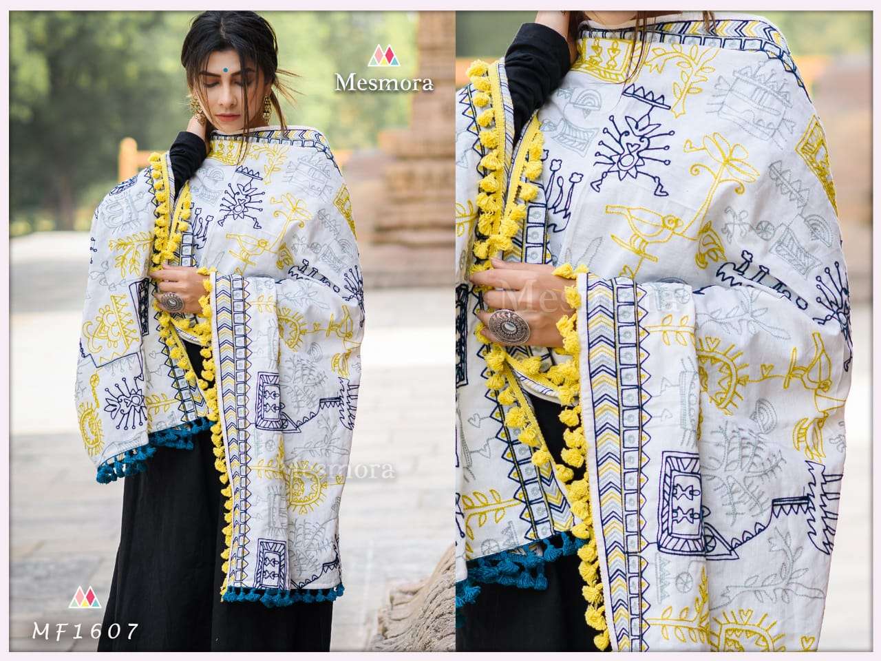 JASSI BY MESMORA 1600 TO 1609 SERIES DESIGNER BEAUTIFUL STYLISH FANCY COLORFUL PARTY WEAR & ETHNIC WEAR PURE KHADI DUPATTA AT WHOLESALE PRICE
