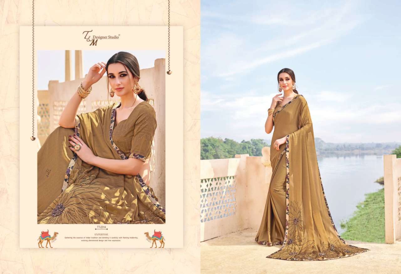 TATVAM VOL-23 BY T AND M DESIGNER STUDIO INDIAN TRADITIONAL WEAR COLLECTION BEAUTIFUL STYLISH FANCY COLORFUL PARTY WEAR & OCCASIONAL WEAR COTTON PRINTED SAREES AT WHOLESALE PRICE
