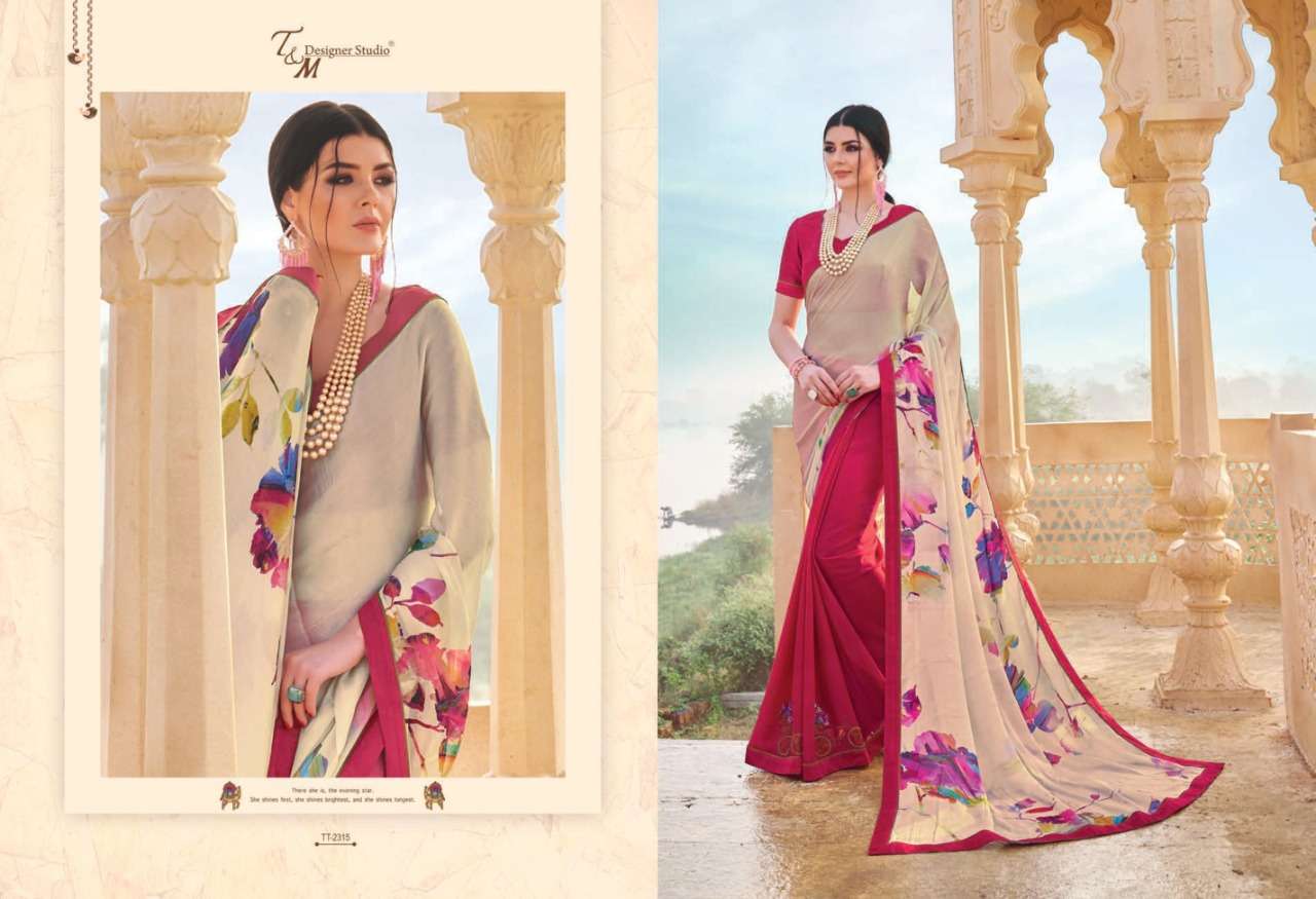 TATVAM VOL-23 BY T AND M DESIGNER STUDIO INDIAN TRADITIONAL WEAR COLLECTION BEAUTIFUL STYLISH FANCY COLORFUL PARTY WEAR & OCCASIONAL WEAR COTTON PRINTED SAREES AT WHOLESALE PRICE