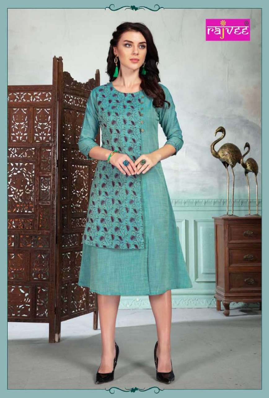 DESIRE BY RAJVEE 8801 TO 8808 SERIES BEAUTIFUL COLORFUL STYLISH FANCY CASUAL WEAR & ETHNIC WEAR & READY TO WEAR FANCY FABRIC KURTIS AT WHOLESALE PRICE