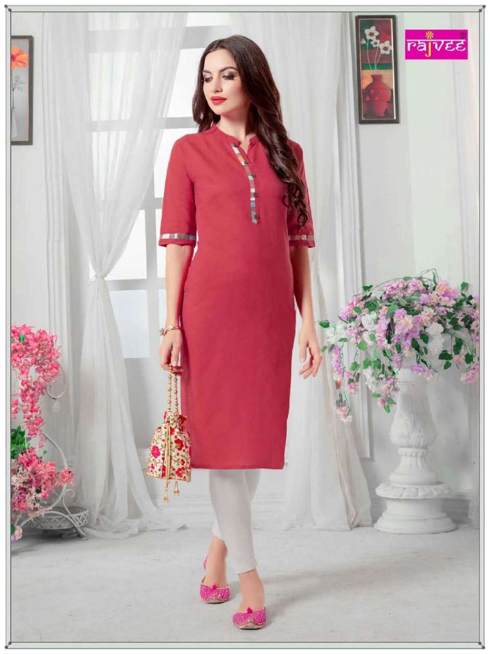 SAFFRON BY RAJVEE 1001 TO 1006 SERIES BEAUTIFUL COLORFUL STYLISH FANCY CASUAL WEAR & ETHNIC WEAR & READY TO WEAR HANDLOOM PRINTED KURTIS AT WHOLESALE PRICE