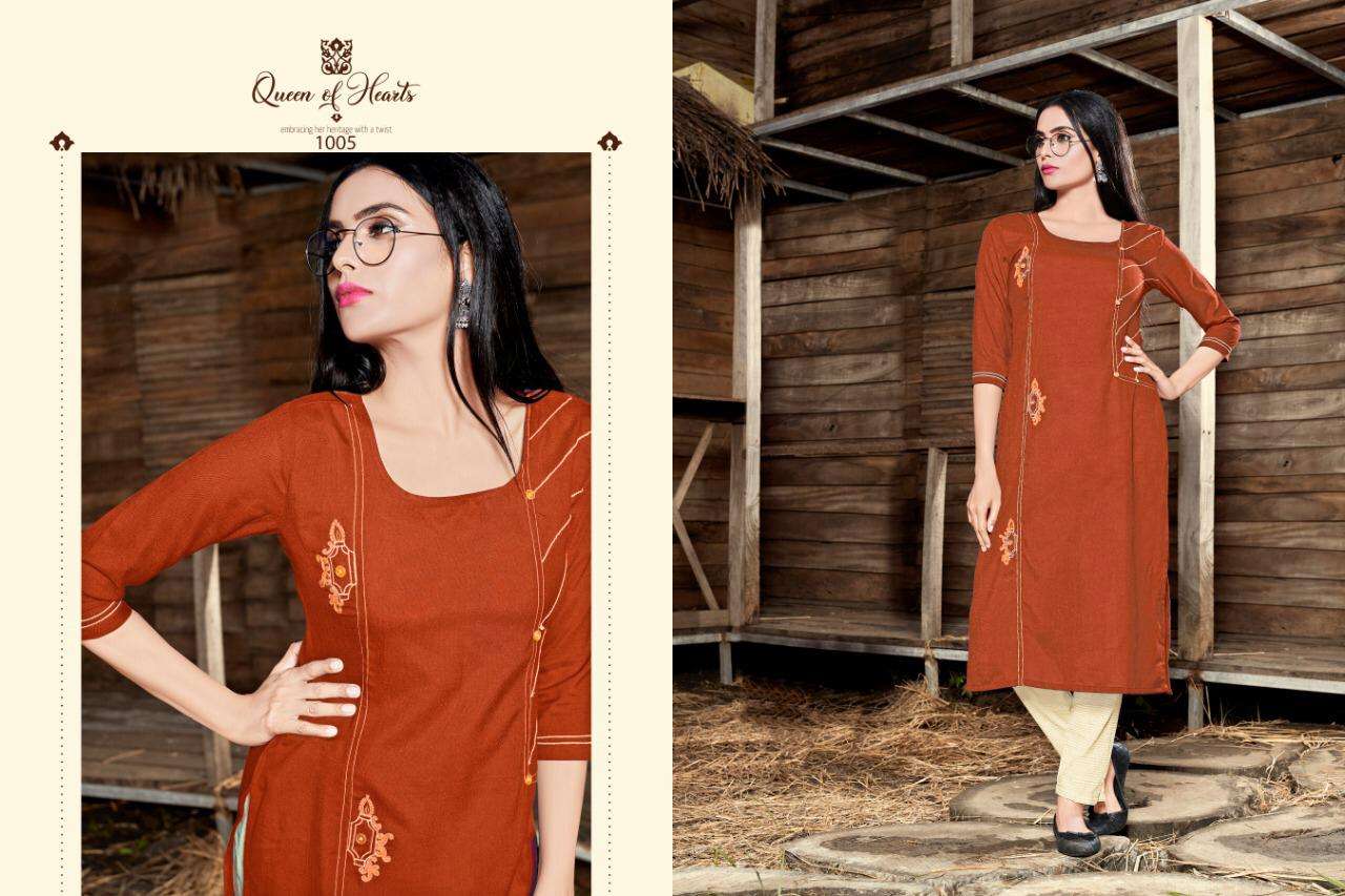 SANIYA BY RANG KALA 1001 TO 1006 SERIES BEAUTIFUL COLORFUL STYLISH FANCY CASUAL WEAR & ETHNIC WEAR & READY TO WEAR RAYON EMBROIDERED KURTIS WITH BOTTOM AT WHOLESALE PRICE