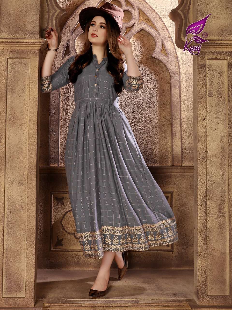 KITTY PARTY BY KUNJ 01 TO 10 SERIES BEAUTIFUL COLORFUL STYLISH FANCY CASUAL WEAR & ETHNIC WEAR & READY TO WEAR HEAVY RAYON PRINTED KURTIS AT WHOLESALE PRICE