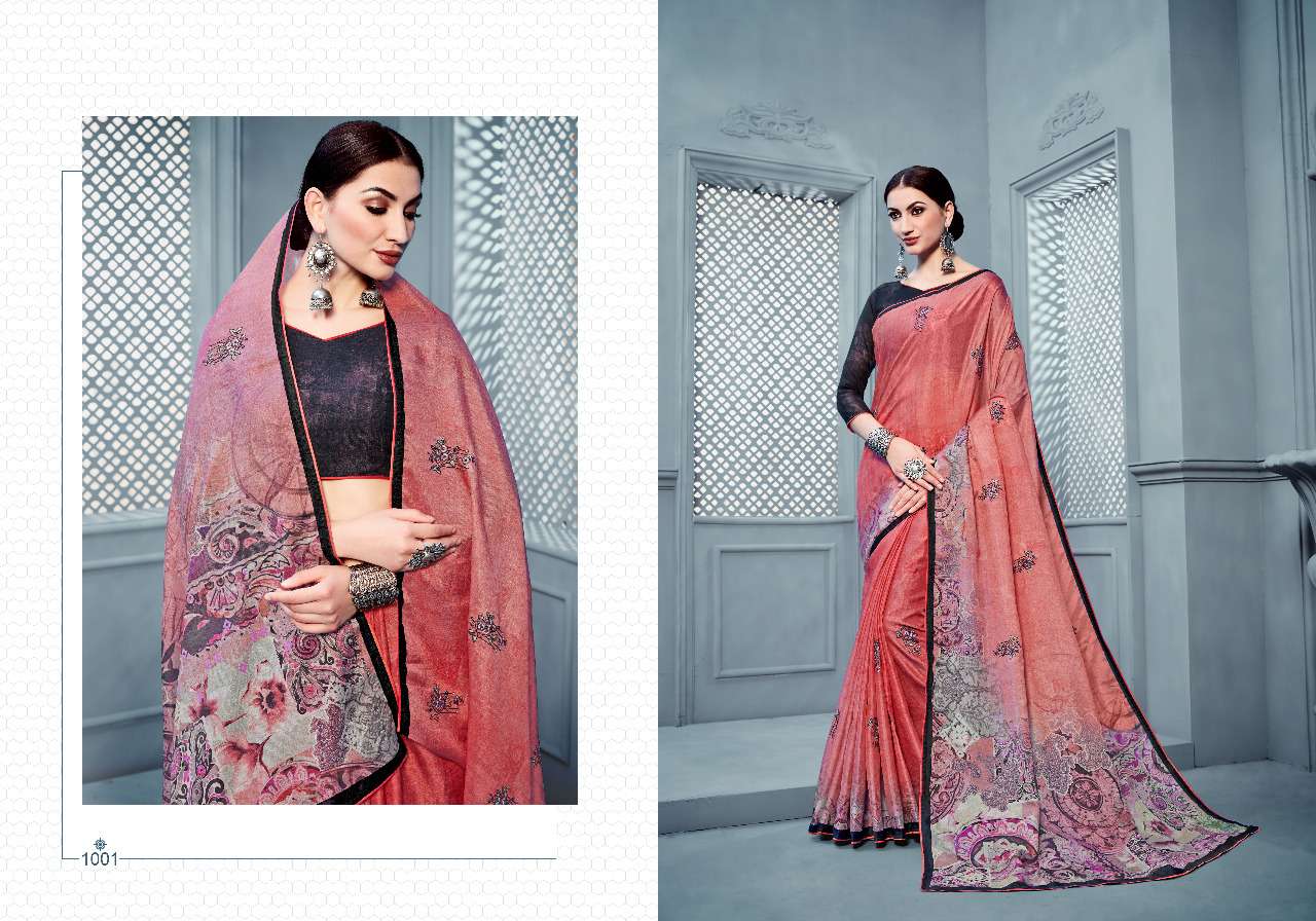 ETHANIC TWISH BY H RAJ SAREE 1001 TO 1012 SERIES INDIAN TRADITIONAL WEAR COLLECTION BEAUTIFUL STYLISH FANCY COLORFUL PARTY WEAR & OCCASIONAL WEAR PURE MANIPURI SILK WITH EMBROIDERY SAREES AT WHOLESALE PRICE