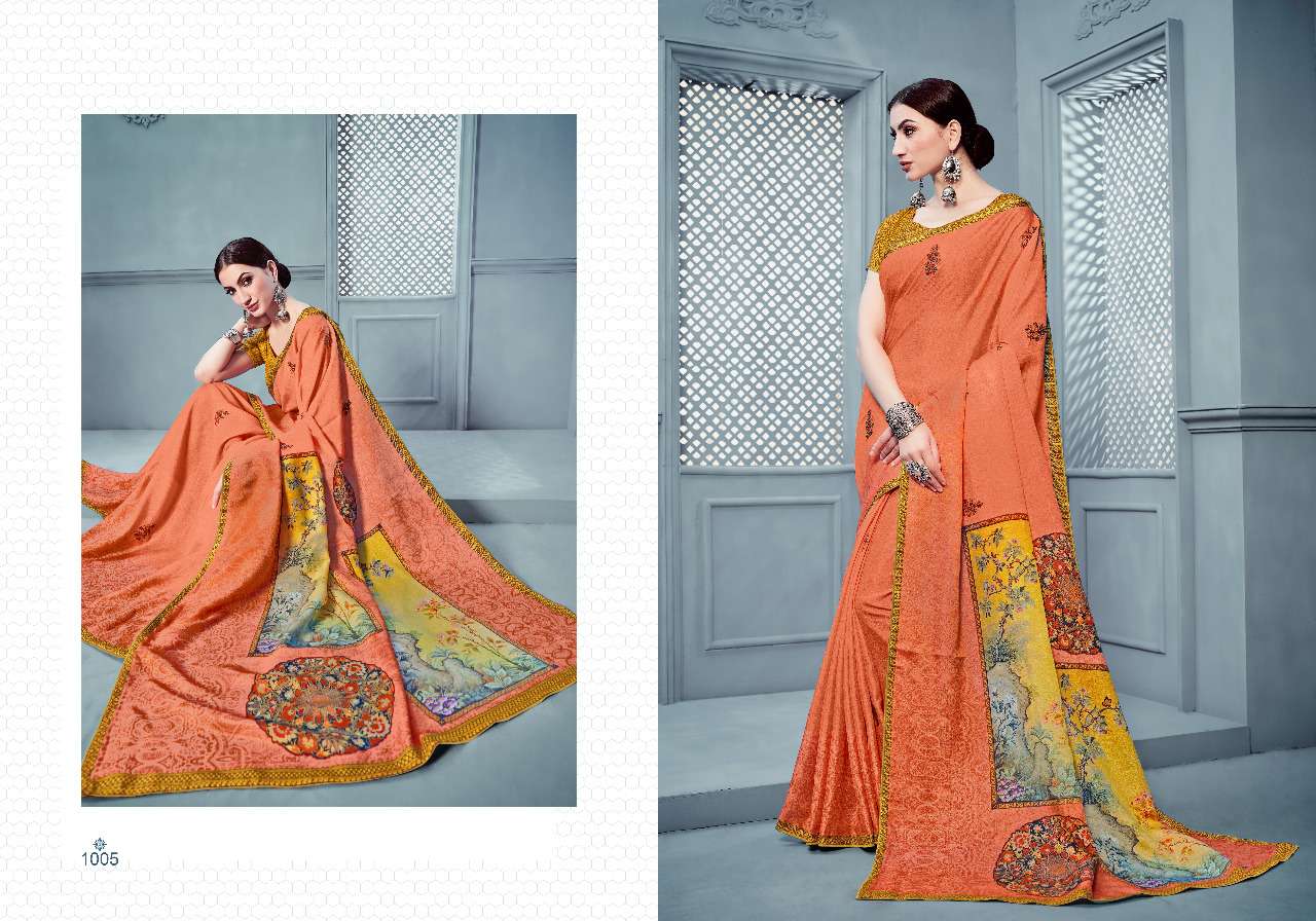 ETHANIC TWISH BY H RAJ SAREE 1001 TO 1012 SERIES INDIAN TRADITIONAL WEAR COLLECTION BEAUTIFUL STYLISH FANCY COLORFUL PARTY WEAR & OCCASIONAL WEAR PURE MANIPURI SILK WITH EMBROIDERY SAREES AT WHOLESALE PRICE