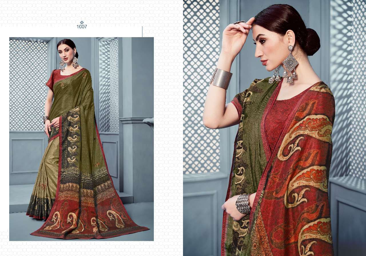 ETHANIC TWISH BY H RAJ SAREE 1001 TO 1012 SERIES INDIAN TRADITIONAL WEAR COLLECTION BEAUTIFUL STYLISH FANCY COLORFUL PARTY WEAR & OCCASIONAL WEAR PURE MANIPURI SILK WITH EMBROIDERY SAREES AT WHOLESALE PRICE