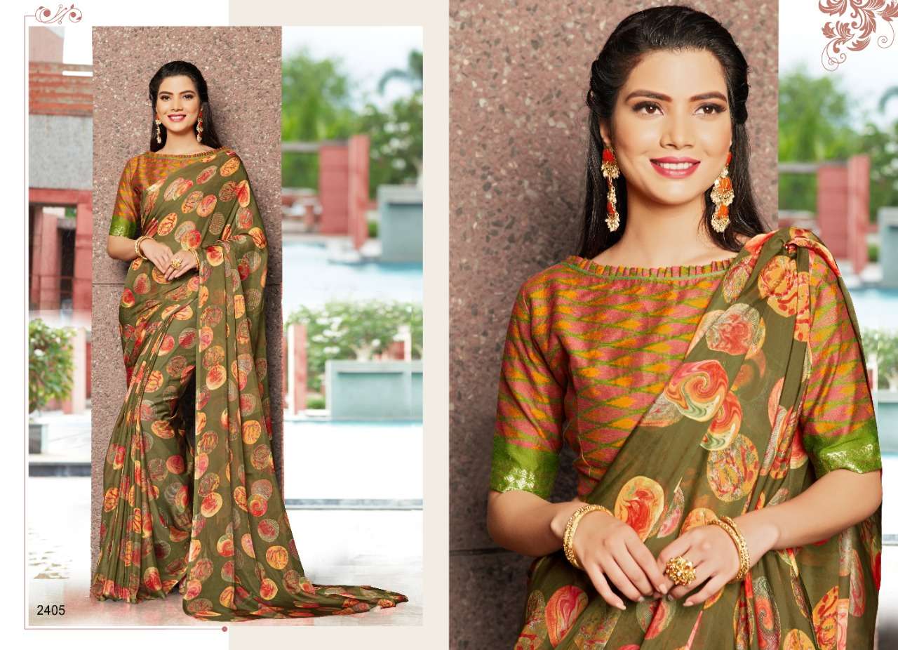 MEGHANA BY H RAJ 2401 TO 2408 SERIES INDIAN TRADITIONAL WEAR COLLECTION BEAUTIFUL STYLISH FANCY COLORFUL PARTY WEAR & OCCASIONAL WEAR TABBEY SILK SAREES AT WHOLESALE PRICE