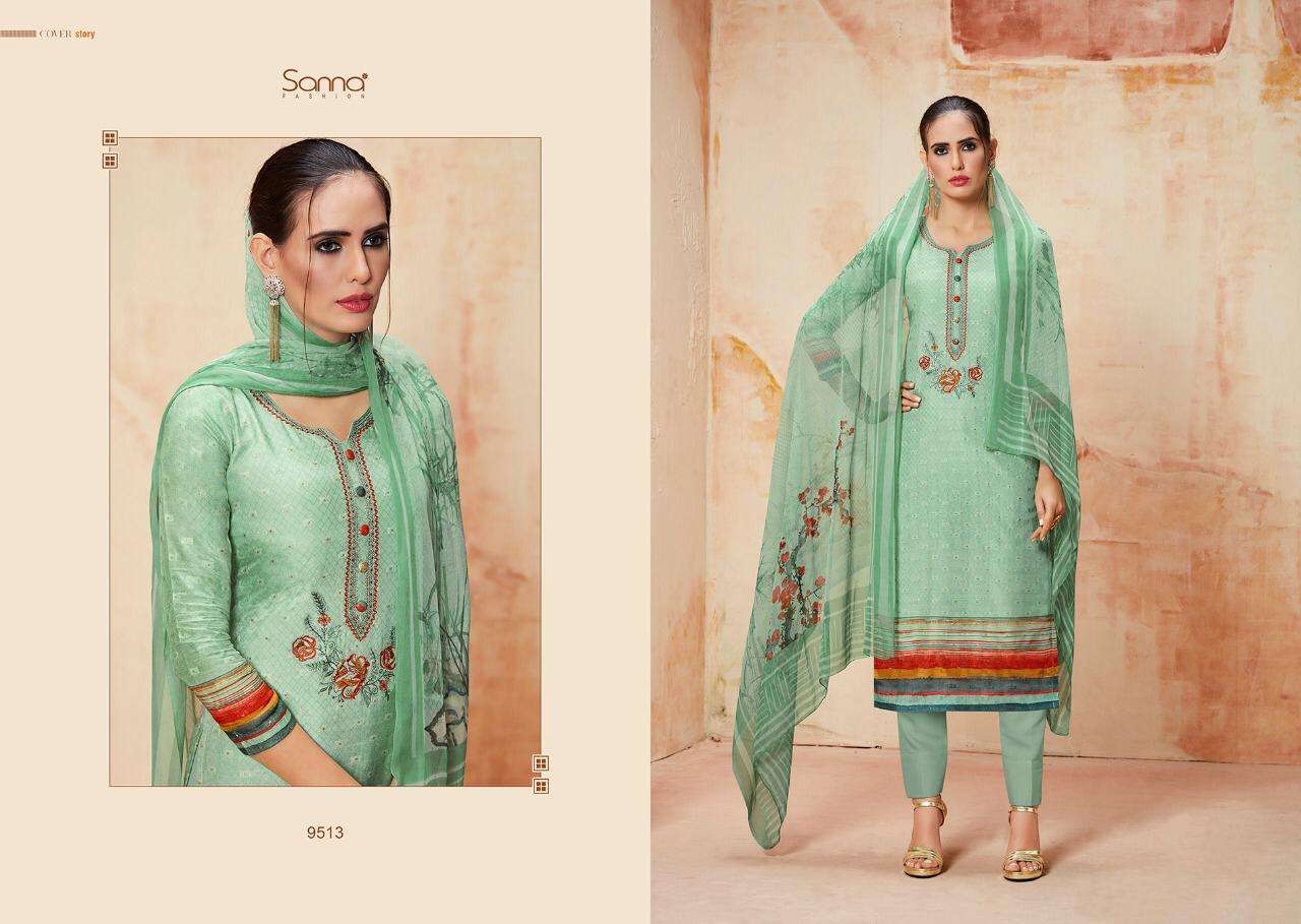 VERONIKA BY SANNA FASHION 9512 TO 9519 SERIES BEAUTIFUL COLLECTION SUITS STYLISH FANCY COLORFUL CASUAL WEAR & ETHNIC WEAR PURE MODAL SILK BUTI WITH DIGITAL PRINT DRESSES AT WHOLESALE PRICE