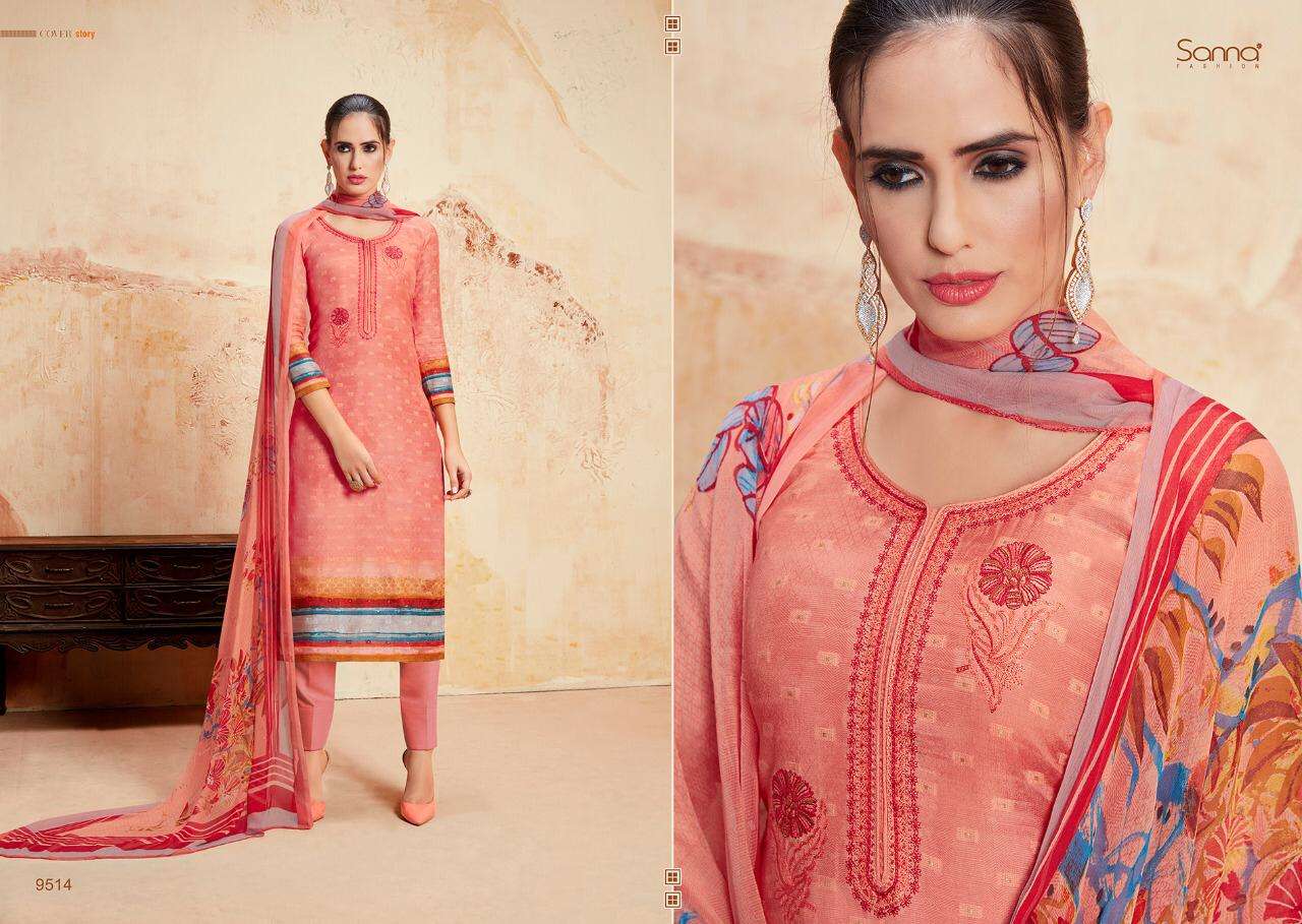 VERONIKA BY SANNA FASHION 9512 TO 9519 SERIES BEAUTIFUL COLLECTION SUITS STYLISH FANCY COLORFUL CASUAL WEAR & ETHNIC WEAR PURE MODAL SILK BUTI WITH DIGITAL PRINT DRESSES AT WHOLESALE PRICE
