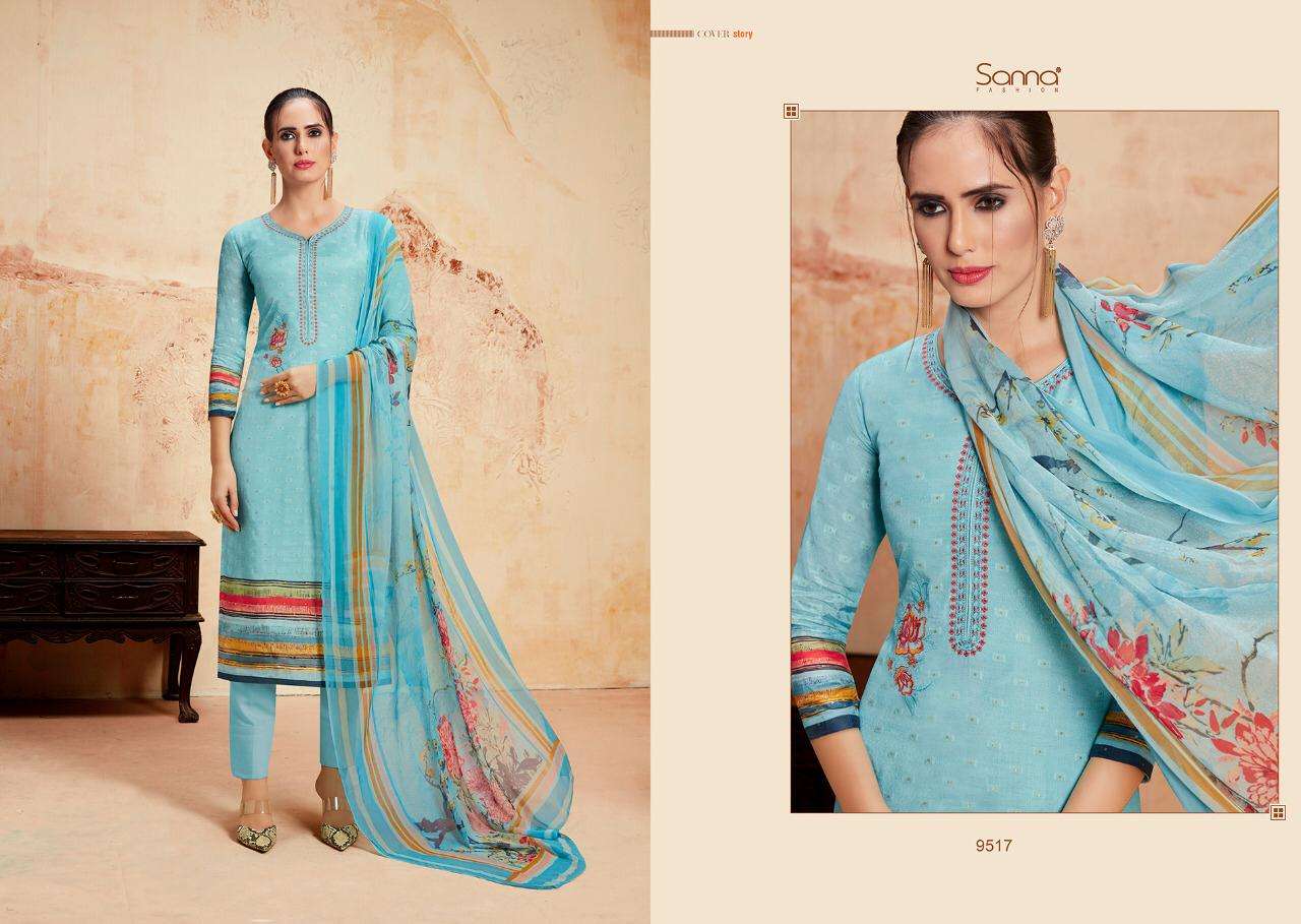 VERONIKA BY SANNA FASHION 9512 TO 9519 SERIES BEAUTIFUL COLLECTION SUITS STYLISH FANCY COLORFUL CASUAL WEAR & ETHNIC WEAR PURE MODAL SILK BUTI WITH DIGITAL PRINT DRESSES AT WHOLESALE PRICE