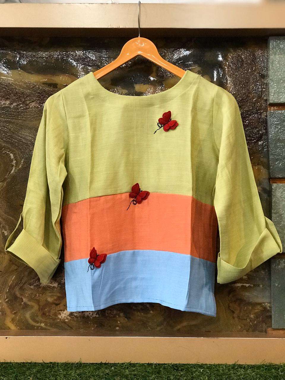 STYLE VOL-40 BY TRENDYMIST 4001 TO 4004 SERIES BEAUTIFUL COLORFUL STYLISH FANCY CASUAL WEAR & READY TO WEAR IMPORTED PREMIUM TOPS AT WHOLESALE PRICE