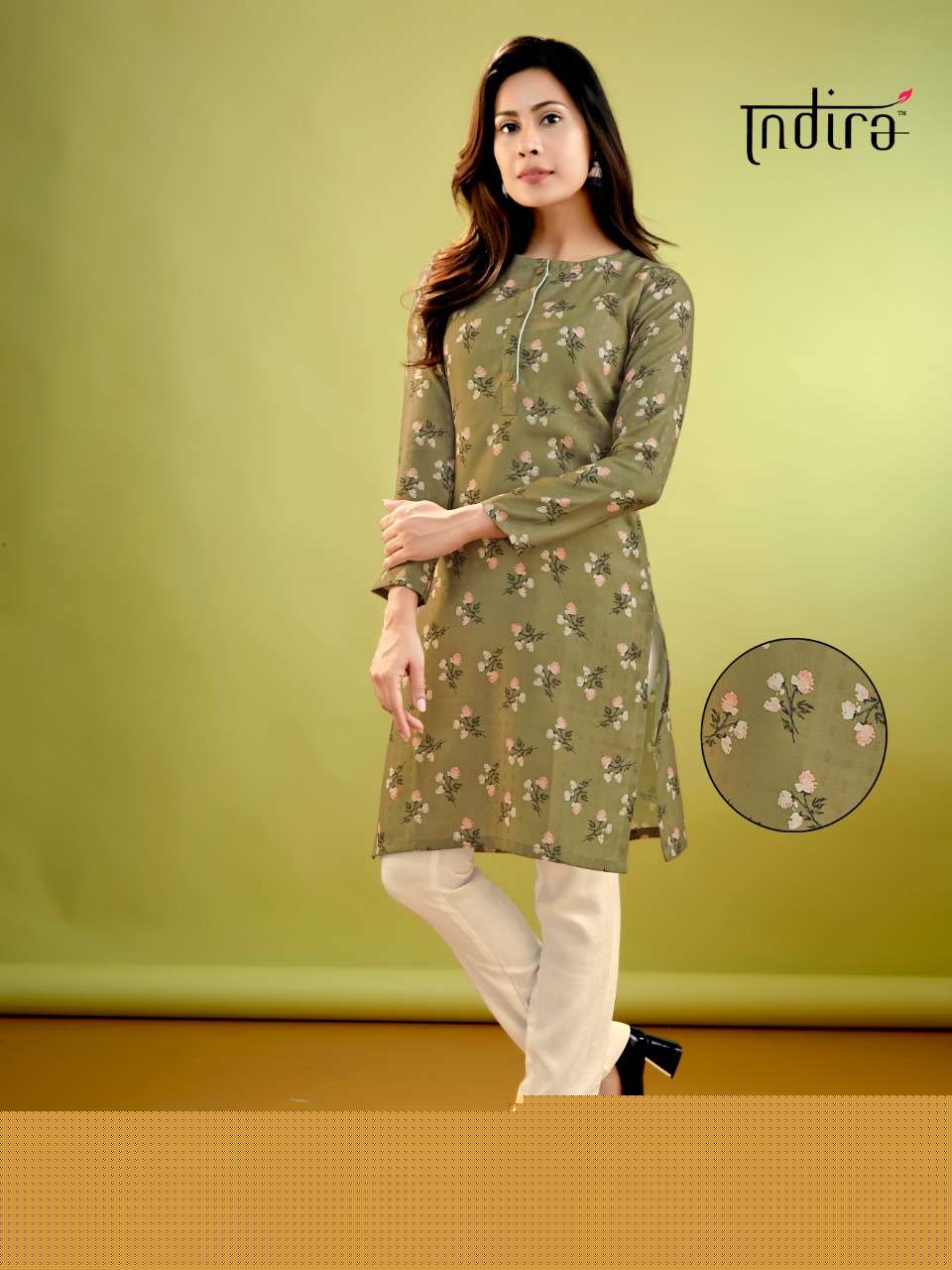 SHARAD BY INDIRA 2701 TO 2708 SERIES BEAUTIFUL COLORFUL STYLISH FANCY CASUAL WEAR & ETHNIC WEAR & READY TO WEAR PASHMINA DIGITAL PRINT KURTIS WITH BOTTOM AT WHOLESALE PRICE