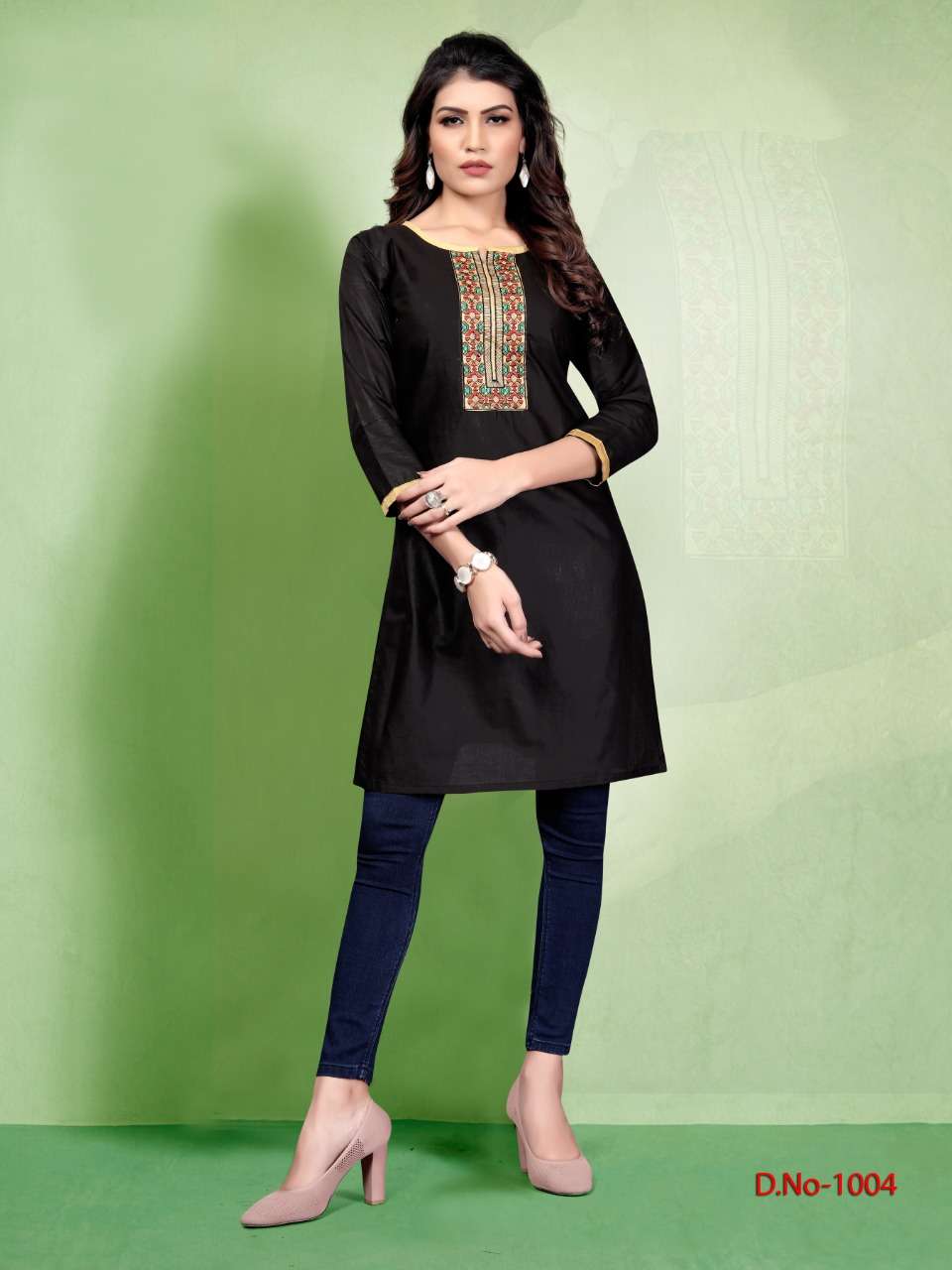 PARI BY WATERMELON 1001 TO 1008 SERIES STYLISH FANCY BEAUTIFUL COLORFUL CASUAL WEAR & ETHNIC WEAR COTTON PRINTED KURTIS AT WHOLESALE PRICE