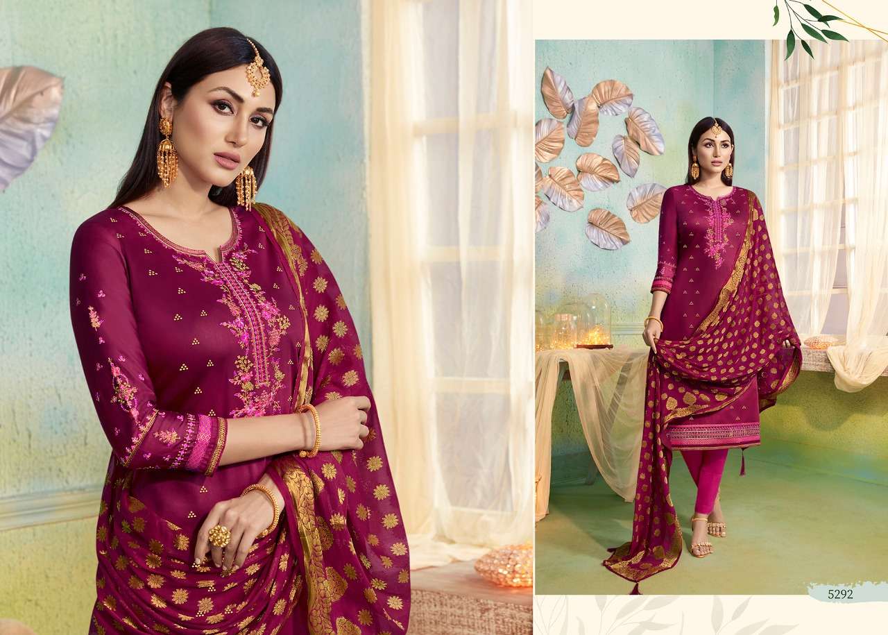 SAJAWAT BY KESSI 5291 TO 5298 SERIES DESIGNER SUITS BEAUTIFUL STYLISH FANCY COLORFUL PARTY WEAR & OCCASIONAL WEAR JAM SILK WITH SARWOSKI DIAMOND DRESSES AT WHOLESALE PRICE