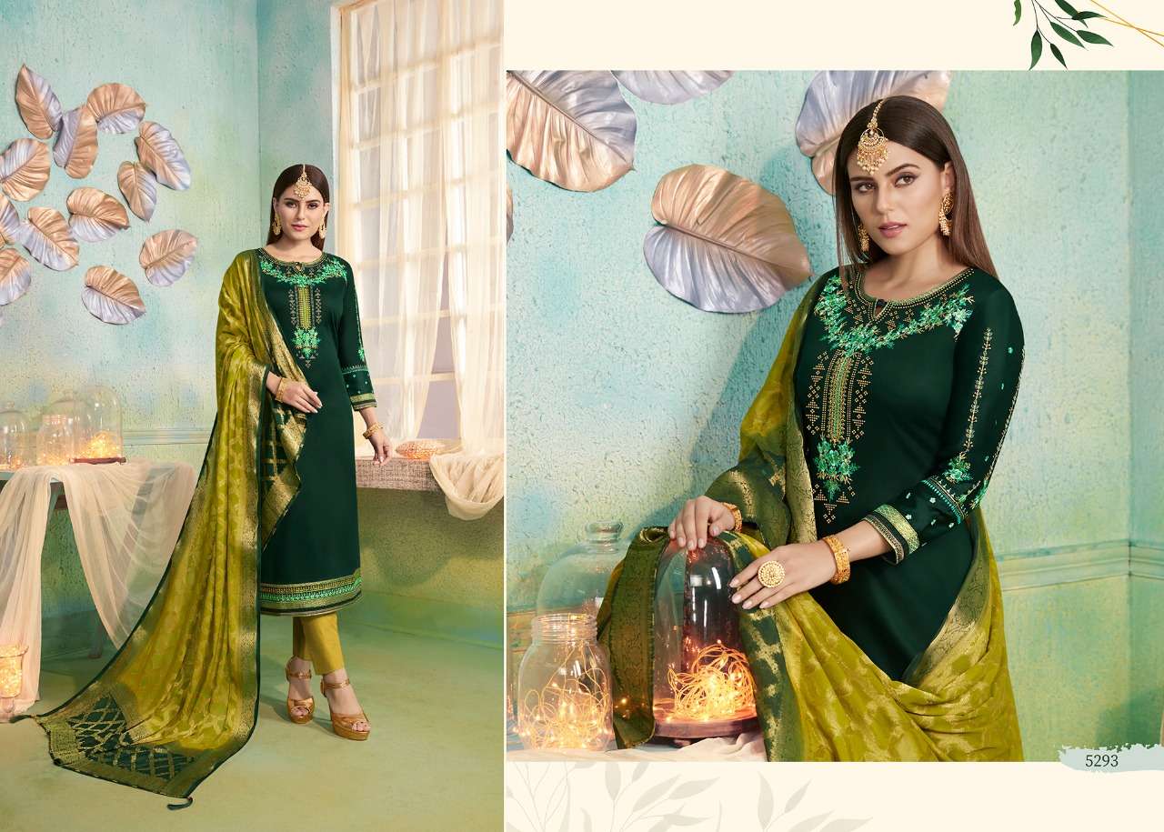 SAJAWAT BY KESSI 5291 TO 5298 SERIES DESIGNER SUITS BEAUTIFUL STYLISH FANCY COLORFUL PARTY WEAR & OCCASIONAL WEAR JAM SILK WITH SARWOSKI DIAMOND DRESSES AT WHOLESALE PRICE