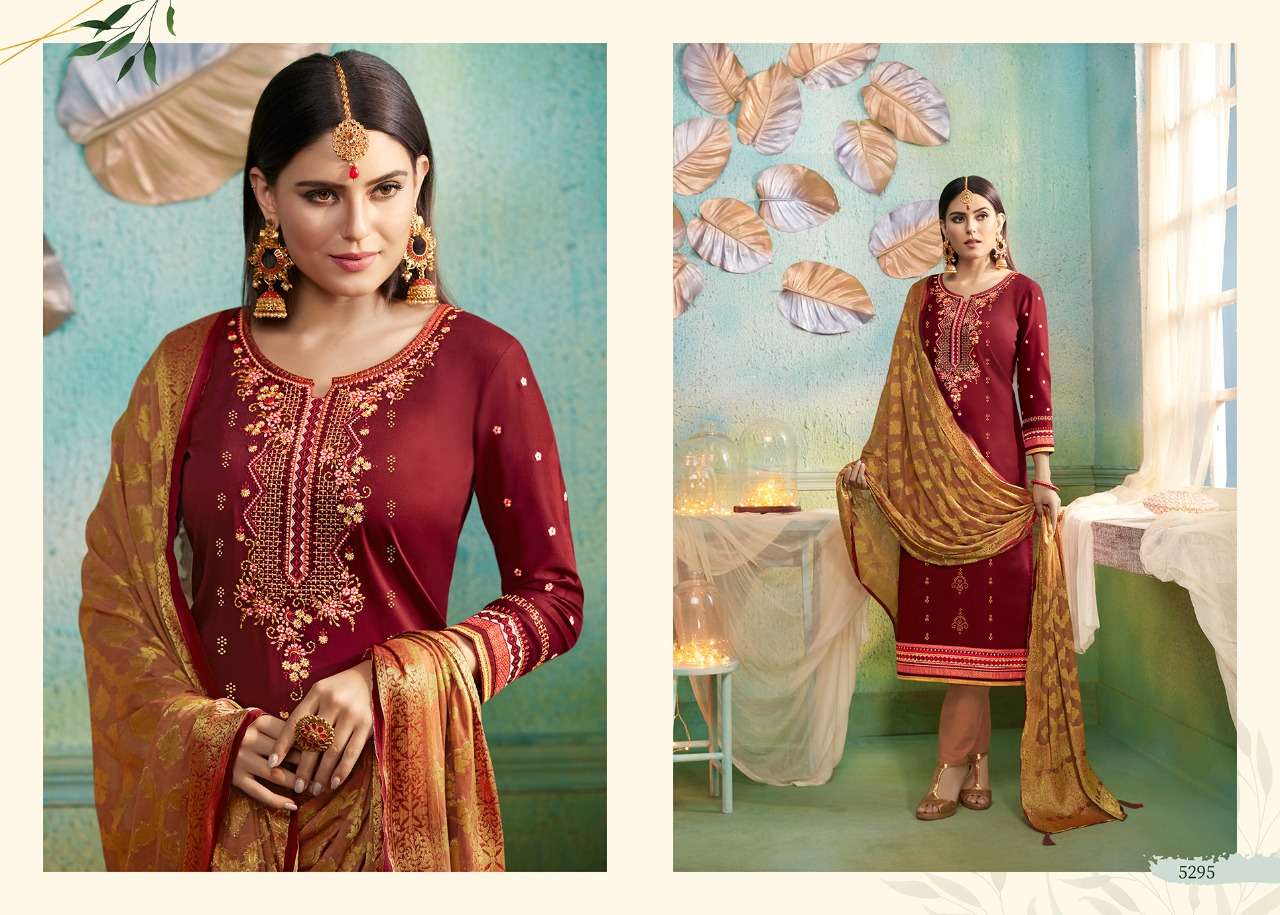 SAJAWAT BY KESSI 5291 TO 5298 SERIES DESIGNER SUITS BEAUTIFUL STYLISH FANCY COLORFUL PARTY WEAR & OCCASIONAL WEAR JAM SILK WITH SARWOSKI DIAMOND DRESSES AT WHOLESALE PRICE