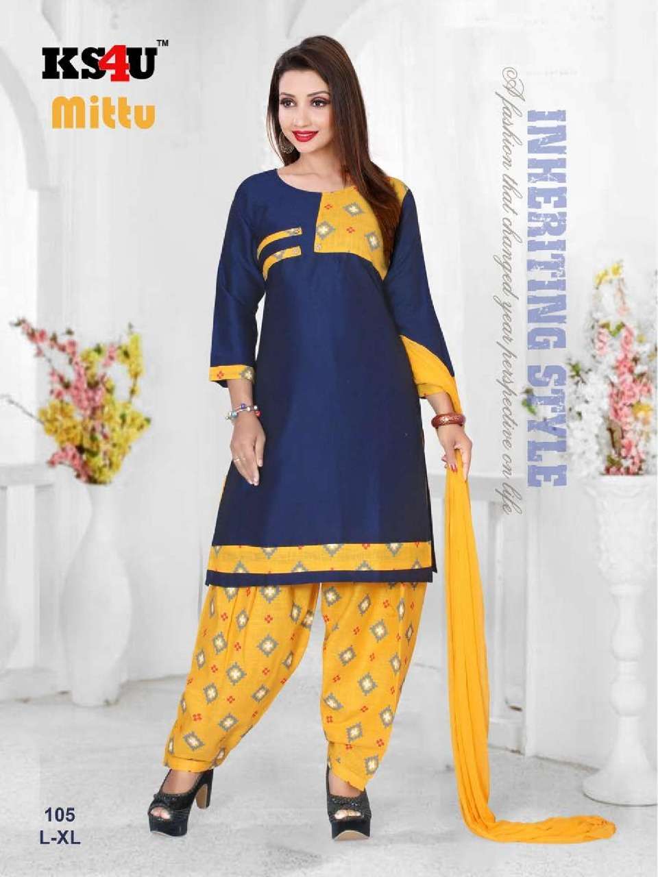 MITTU BY KS4U 101 TO 106 SERIES DESIGNER PATIYALA SUITS BEAUTIFUL FANCY COLORFUL STYLISH PARTY WEAR & ETHNIC WEAR RAYON PRINTED DRESSES AT WHOLESALE PRICE