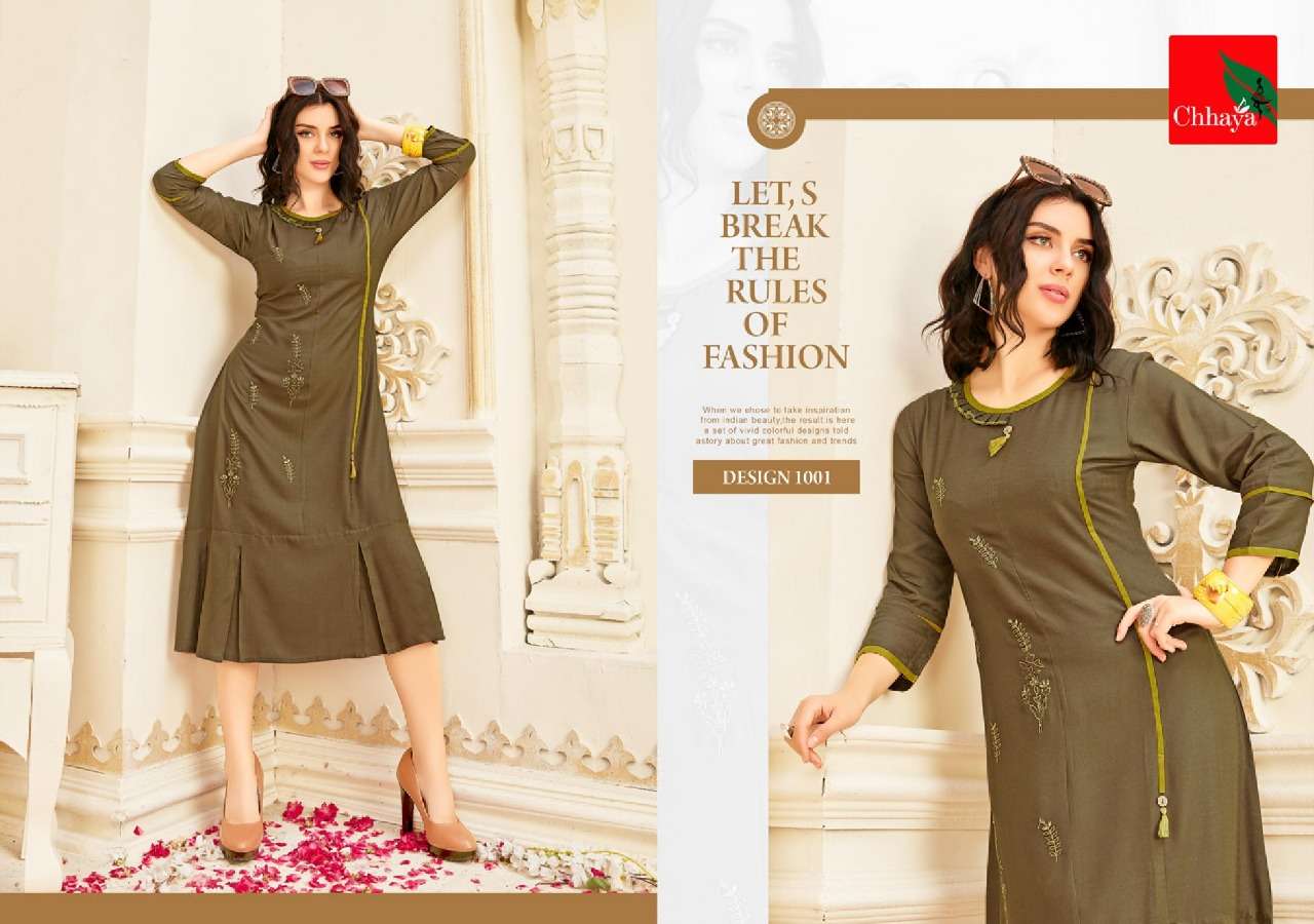 SARGAM BY CHHAYA 1001 TO 1010 SERIES STYLISH FANCY BEAUTIFUL COLORFUL CASUAL WEAR & ETHNIC WEAR HEAVY RAYON DOBY KURTIS AT WHOLESALE PRICE