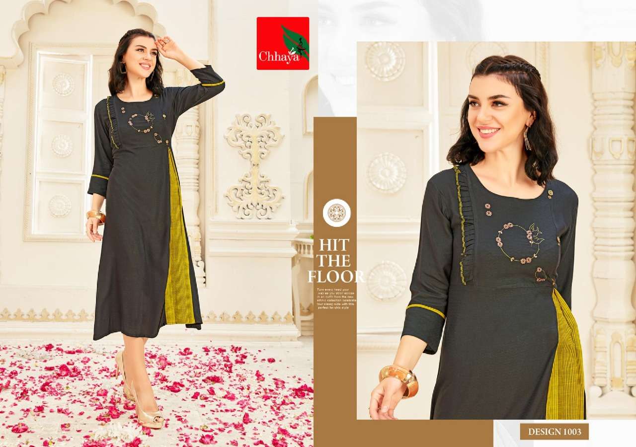 SARGAM BY CHHAYA 1001 TO 1010 SERIES STYLISH FANCY BEAUTIFUL COLORFUL CASUAL WEAR & ETHNIC WEAR HEAVY RAYON DOBY KURTIS AT WHOLESALE PRICE