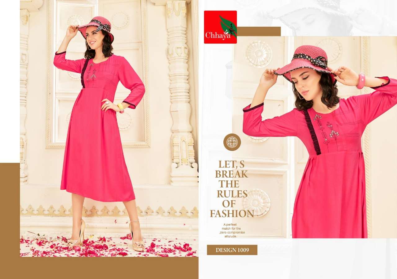 SARGAM BY CHHAYA 1001 TO 1010 SERIES STYLISH FANCY BEAUTIFUL COLORFUL CASUAL WEAR & ETHNIC WEAR HEAVY RAYON DOBY KURTIS AT WHOLESALE PRICE
