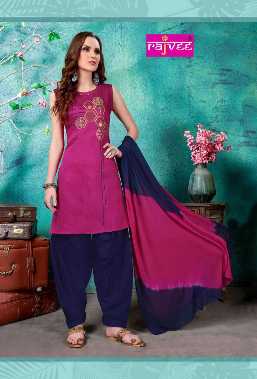 ROYAL TOUCH BY RAJVEE 8201 TO 8208 SERIES DESIGNER PATIYALA SUITS BEAUTIFUL FANCY COLORFUL STYLISH PARTY WEAR & ETHNIC WEAR SILK PRINTED DRESSES AT WHOLESALE PRICE