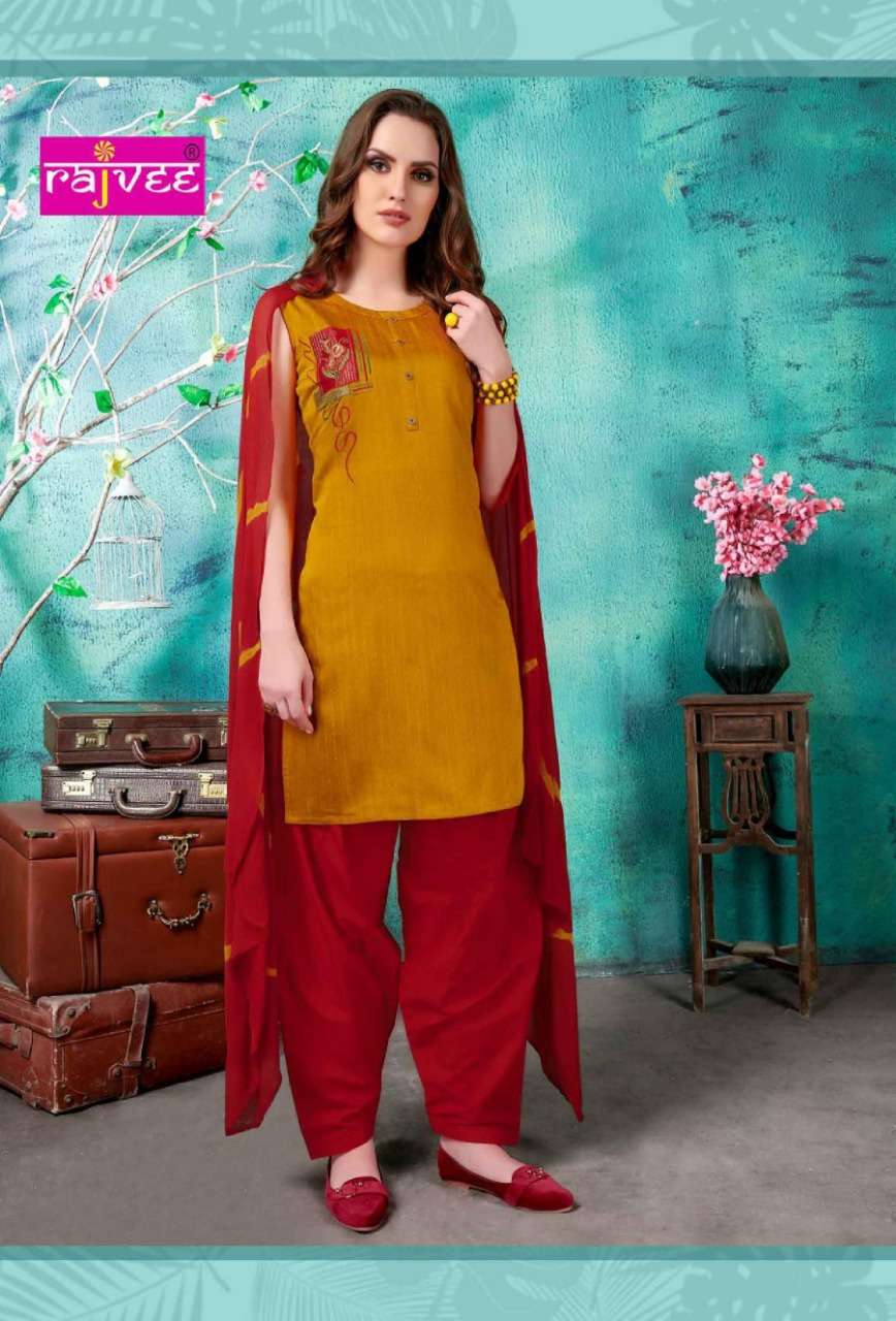 ROYAL TOUCH BY RAJVEE 8201 TO 8208 SERIES DESIGNER PATIYALA SUITS BEAUTIFUL FANCY COLORFUL STYLISH PARTY WEAR & ETHNIC WEAR SILK PRINTED DRESSES AT WHOLESALE PRICE