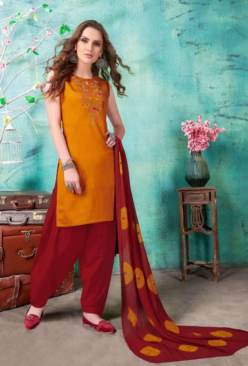 ROYAL TOUCH BY RAJVEE 8201 TO 8208 SERIES DESIGNER PATIYALA SUITS BEAUTIFUL FANCY COLORFUL STYLISH PARTY WEAR & ETHNIC WEAR SILK PRINTED DRESSES AT WHOLESALE PRICE