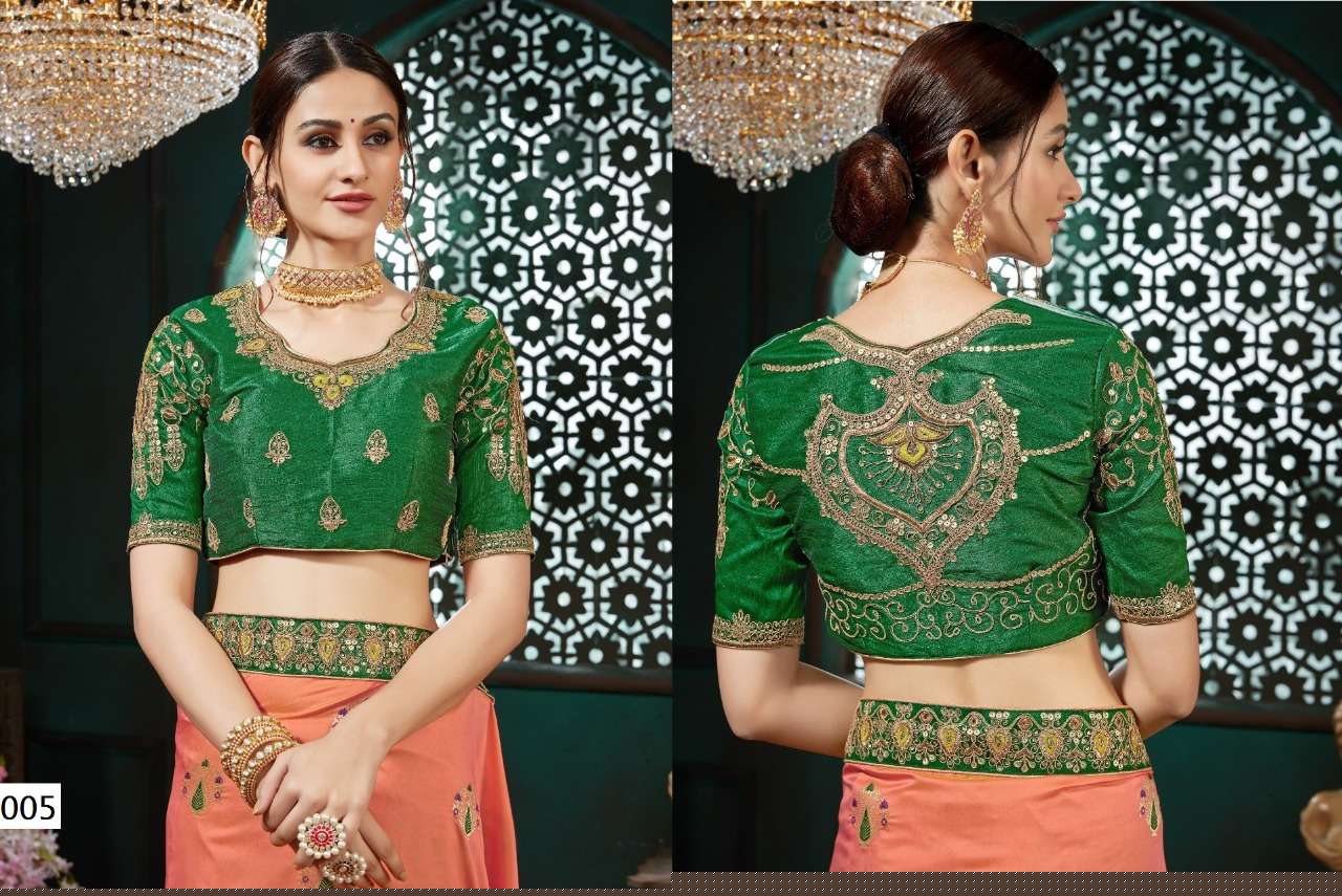 PIKKU VOL-1 BY KAAMIRI 001 TO 006 SERIES DESIGNER BEAUTIFUL STYLISH FANCY COLORFUL PARTY WEAR & ETHNIC WEAR COTTON SLUB EMBROIDERY WORK BLOUSE AT WHOLESALE PRICE