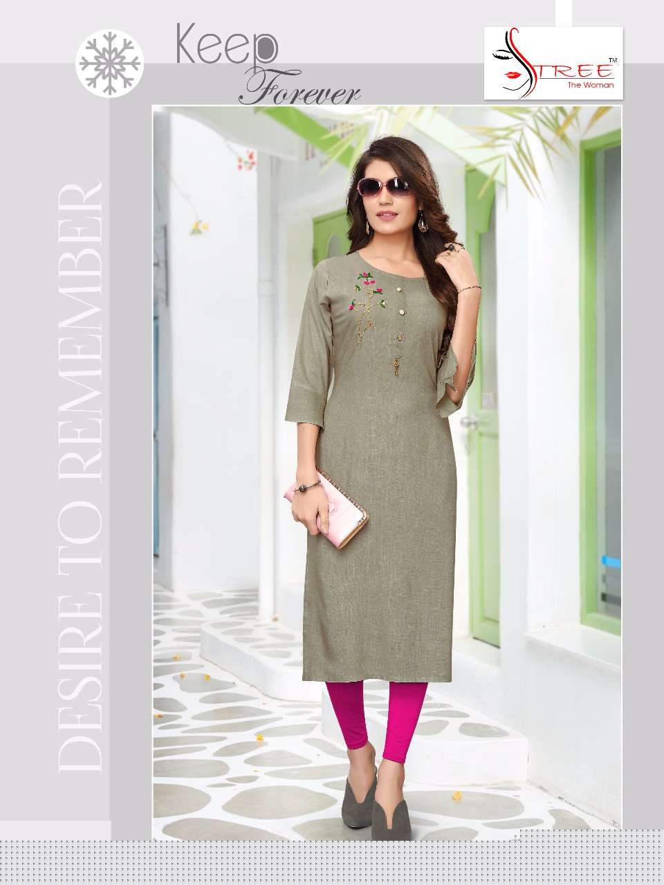 SITARA STEP VOL-8 BY STREE FASHION 8001 TO 8006 SERIES STYLISH FANCY BEAUTIFUL COLORFUL CASUAL WEAR & ETHNIC WEAR HEAVY RAYON SLUB WITH HAND WORK KURTIS AT WHOLESALE PRICE