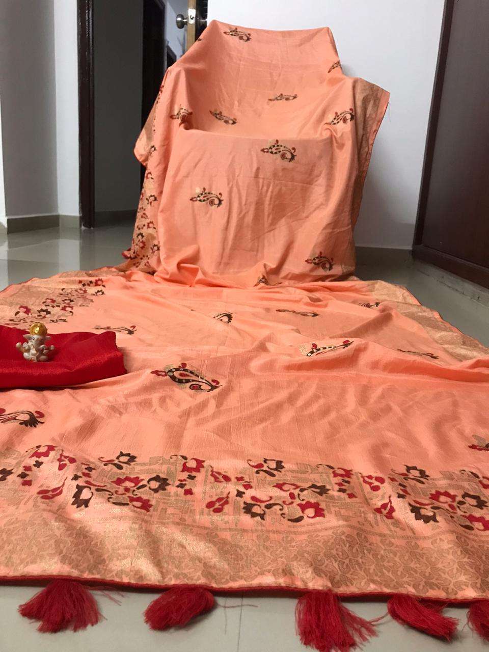 DOLA SILK SAREE BY FASHID WHOLESALE 01 TO 12 SERIES INDIAN TRADITIONAL WEAR COLLECTION BEAUTIFUL STYLISH FANCY COLORFUL PARTY WEAR & OCCASIONAL WEAR HEAVY DOLA SILK SAREES AT WHOLESALE PRICE