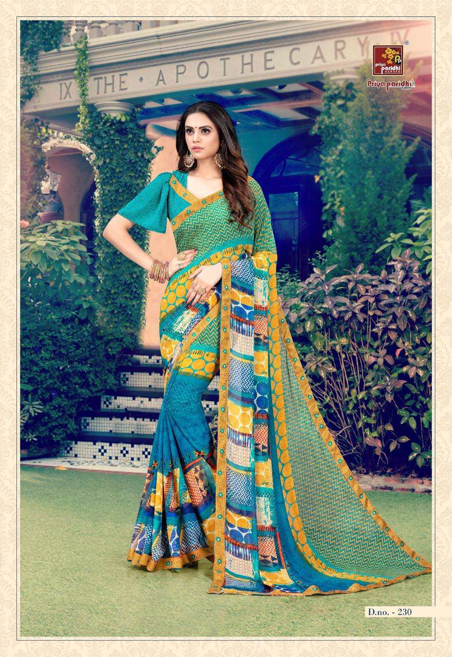 ILAKSHI BY PRIYA PARIDHI 227 TO 236 SERIES INDIAN TRADITIONAL WEAR COLLECTION BEAUTIFUL STYLISH FANCY COLORFUL PARTY WEAR & OCCASIONAL WEAR WEIGHTLESS PRINTED SAREES AT WHOLESALE PRICE