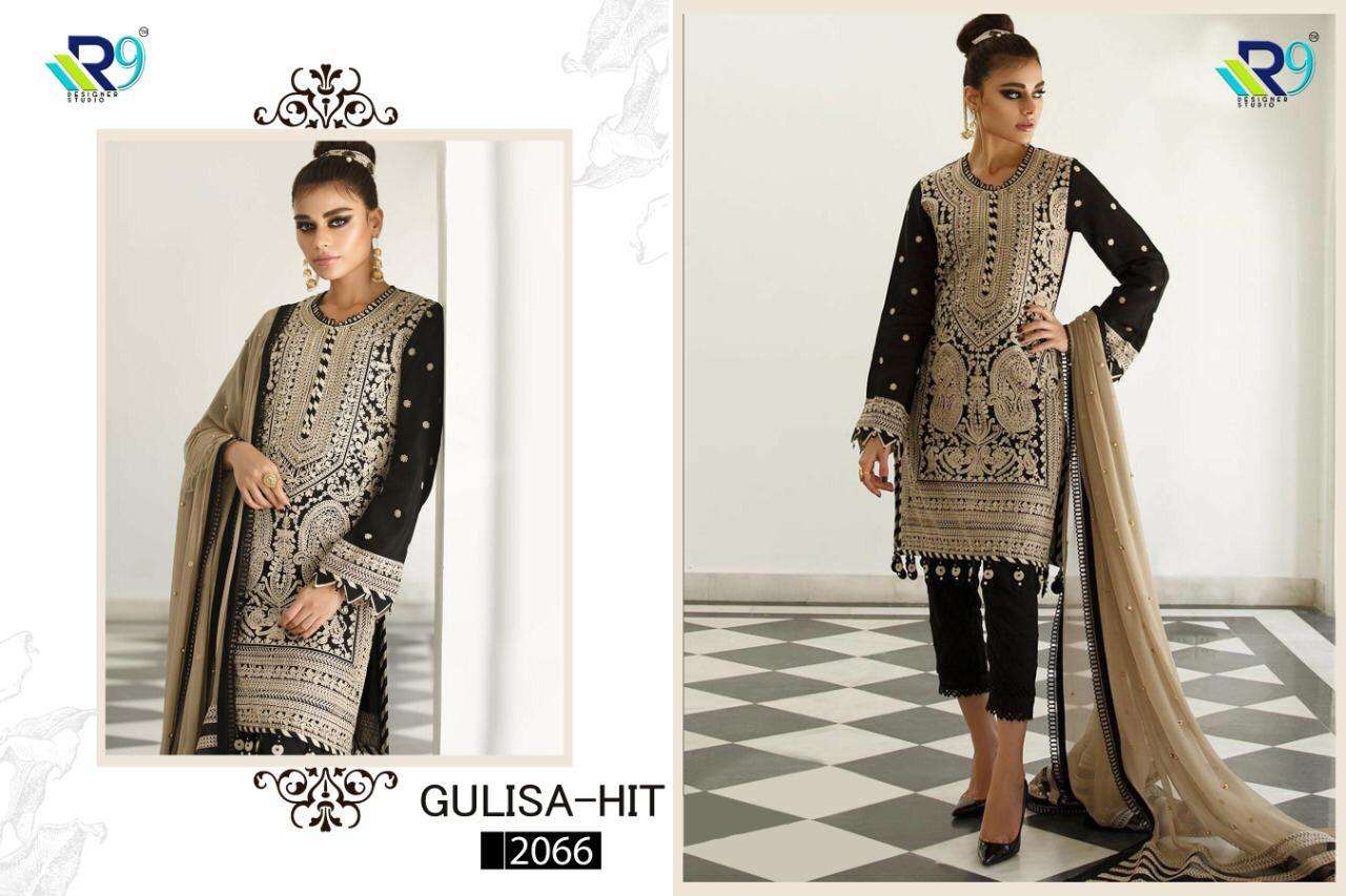 GULIZA HIT BY R9 2266 TO 2269 SERIES BEAUTIFUL SUITS STYLISH FANCY COLORFUL PARTY WEAR & OCCASIONAL WEAR FAUX GEORGETTE WITH HEAVY EMBROIDERY DRESSES AT WHOLESALE PRICE