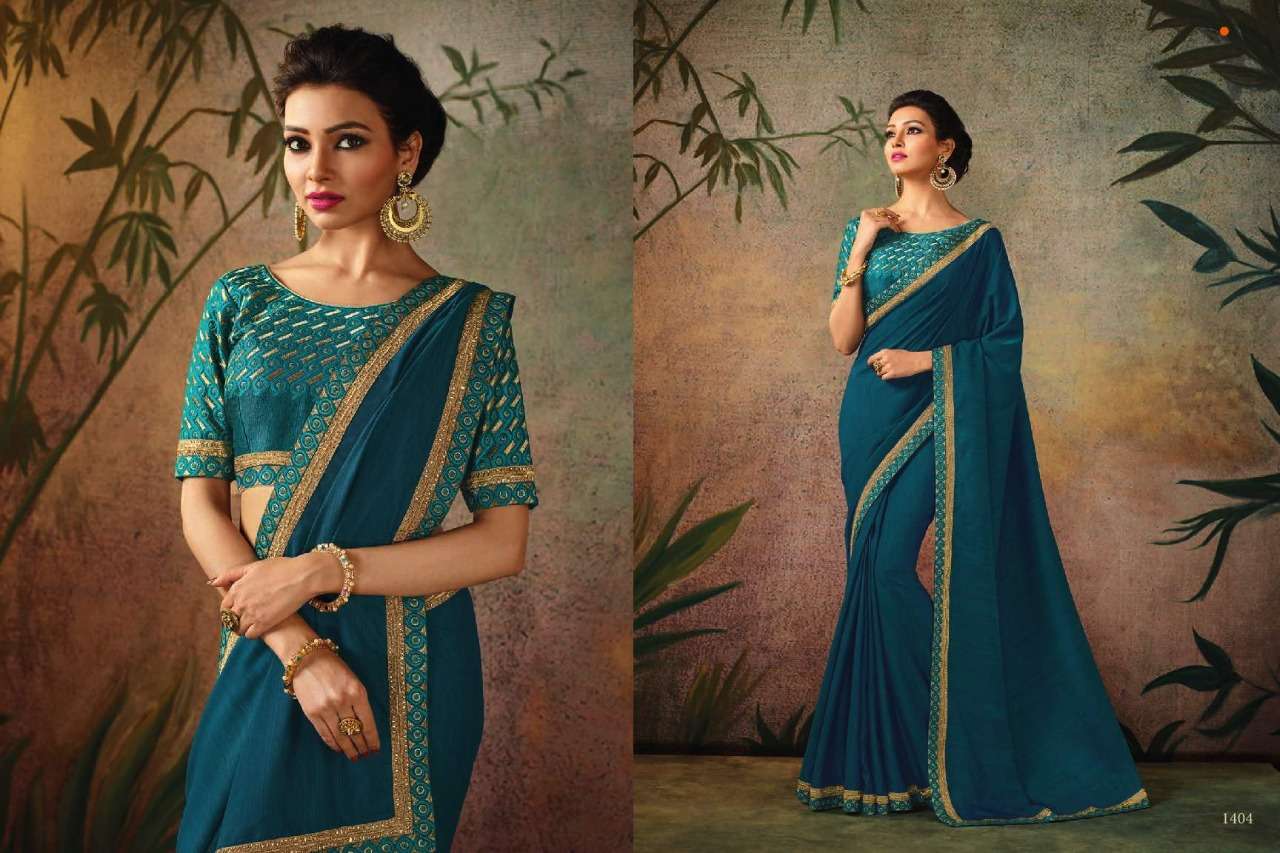 VANYA VOL-5 BY VANYA 1401 TO 1417 SERIES INDIAN TRADITIONAL WEAR COLLECTION BEAUTIFUL STYLISH FANCY COLORFUL PARTY WEAR & OCCASIONAL WEAR FANCY SAREES AT WHOLESALE PRICE