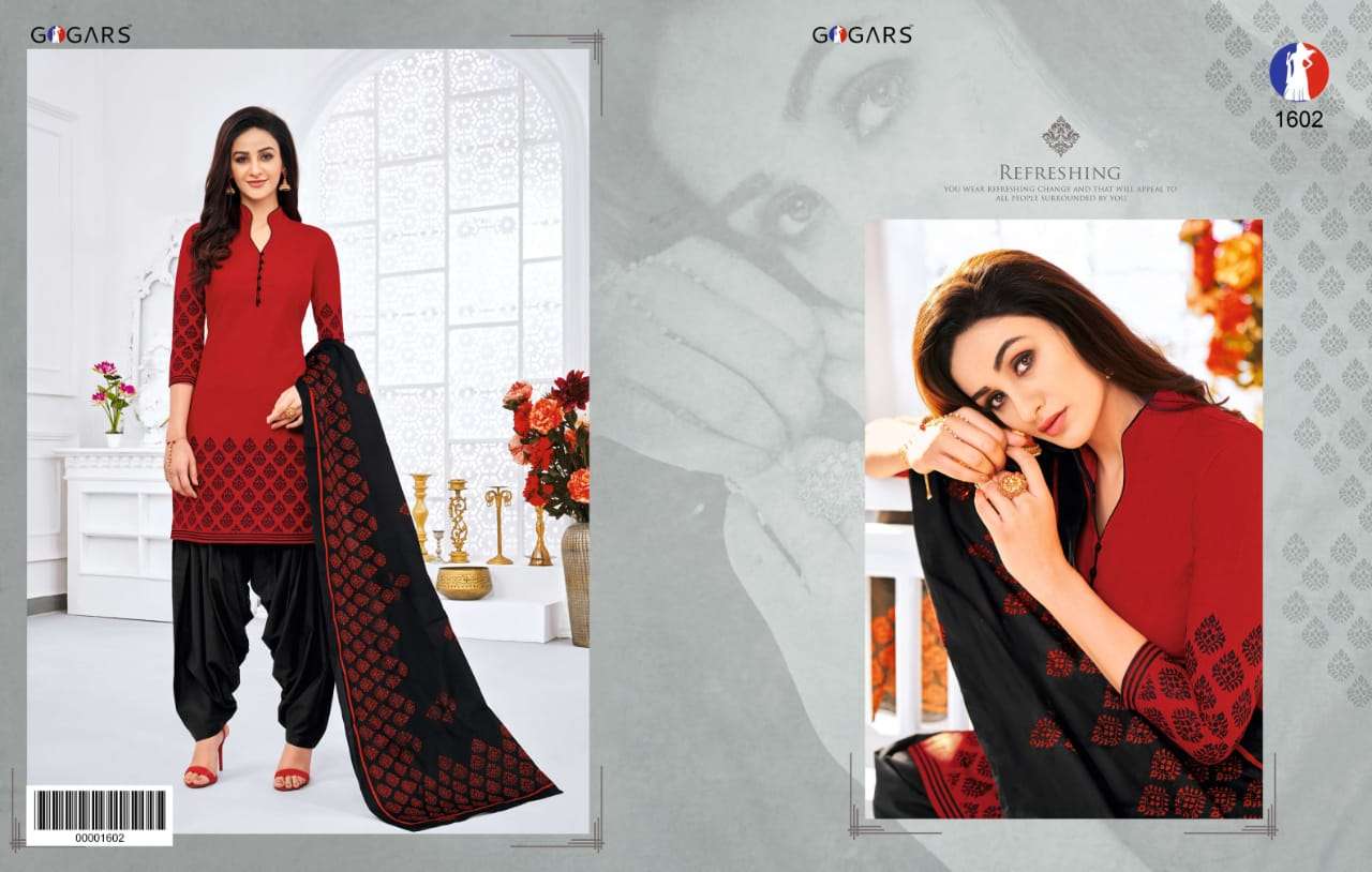 ZEAL VOL-16 BY GOGARS 1601 TO 1624 SERIES BEAUTIFUL SUITS STYLISH COLORFUL FANCY CASUAL WEAR & ETHNIC WEAR COTTON PRINTED DRESSES AT WHOLESALE PRICE