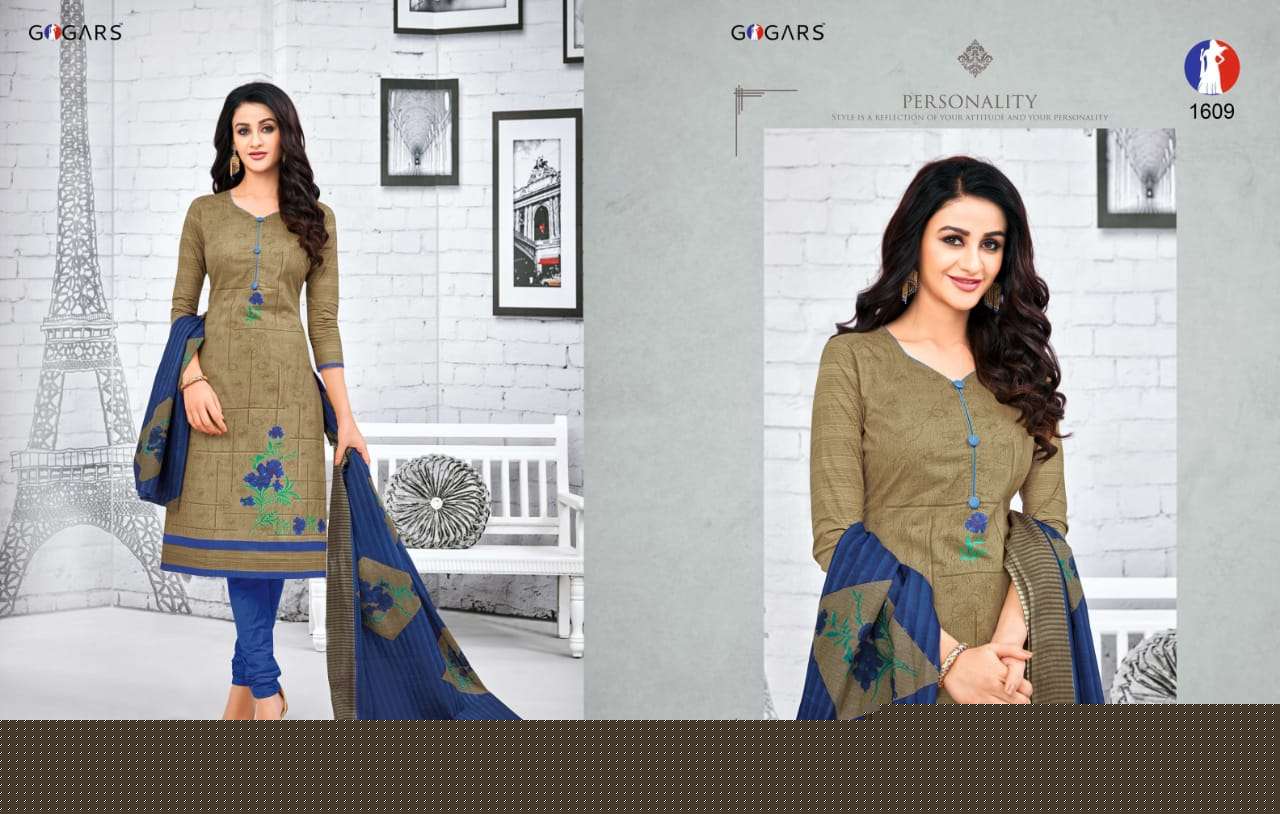 ZEAL VOL-16 BY GOGARS 1601 TO 1624 SERIES BEAUTIFUL SUITS STYLISH COLORFUL FANCY CASUAL WEAR & ETHNIC WEAR COTTON PRINTED DRESSES AT WHOLESALE PRICE