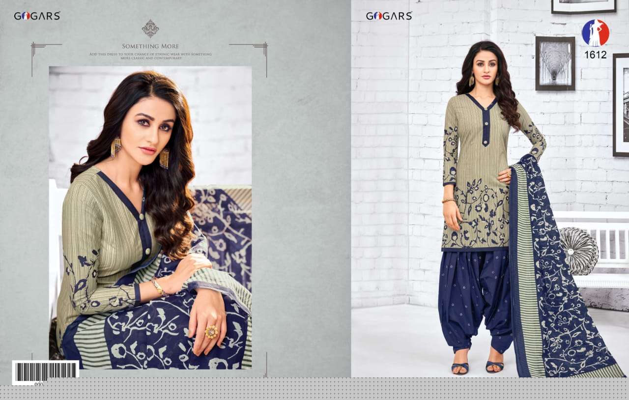 ZEAL VOL-16 BY GOGARS 1601 TO 1624 SERIES BEAUTIFUL SUITS STYLISH COLORFUL FANCY CASUAL WEAR & ETHNIC WEAR COTTON PRINTED DRESSES AT WHOLESALE PRICE