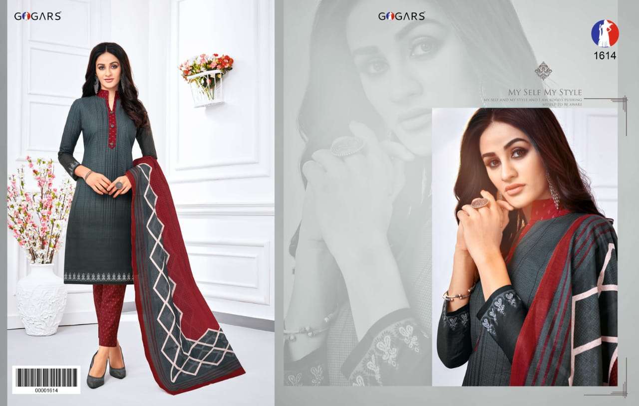 ZEAL VOL-16 BY GOGARS 1601 TO 1624 SERIES BEAUTIFUL SUITS STYLISH COLORFUL FANCY CASUAL WEAR & ETHNIC WEAR COTTON PRINTED DRESSES AT WHOLESALE PRICE