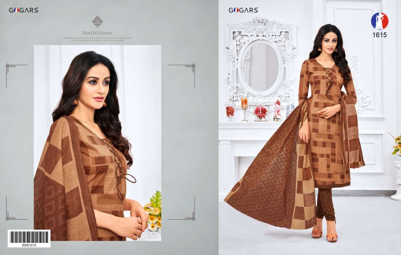 ZEAL VOL-16 BY GOGARS 1601 TO 1624 SERIES BEAUTIFUL SUITS STYLISH COLORFUL FANCY CASUAL WEAR & ETHNIC WEAR COTTON PRINTED DRESSES AT WHOLESALE PRICE