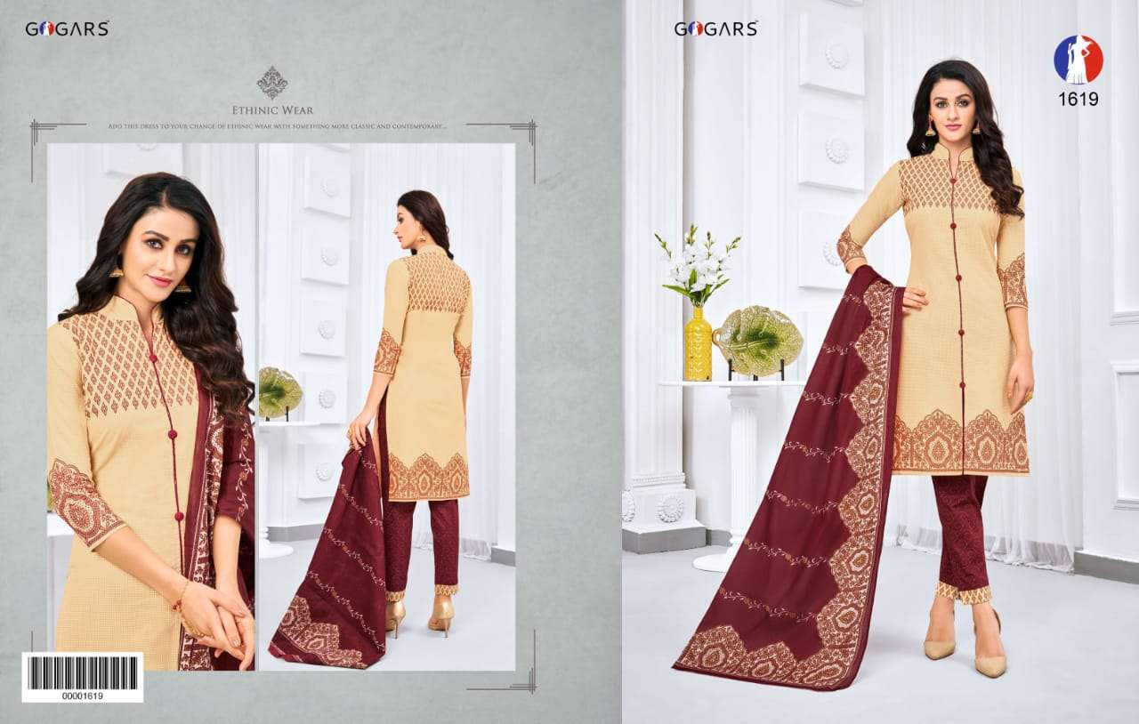 ZEAL VOL-16 BY GOGARS 1601 TO 1624 SERIES BEAUTIFUL SUITS STYLISH COLORFUL FANCY CASUAL WEAR & ETHNIC WEAR COTTON PRINTED DRESSES AT WHOLESALE PRICE