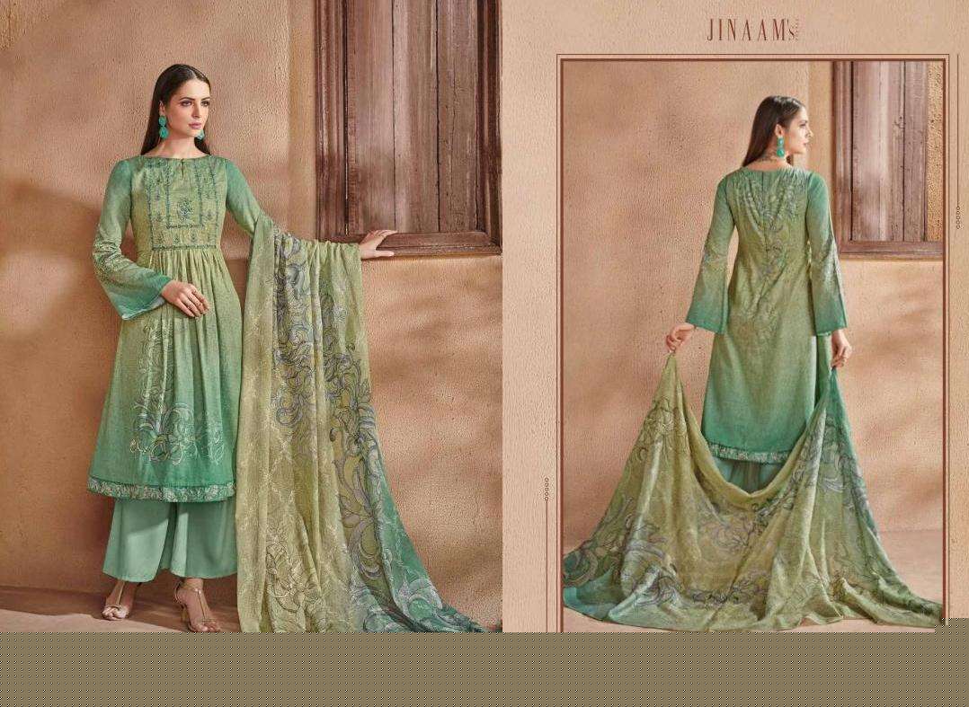 SHAYLA BY JINAAM DRESSES 8191 TO 8196 SERIES INDIAN TRADITIONAL WEAR COLLECTION BEAUTIFUL STYLISH FANCY COLORFUL PARTY WEAR & OCCASIONAL WEAR COTTON SATIN DIGITAL PRINTED WITH EMBROIDERY DRESS AT WHOLESALE PRICE