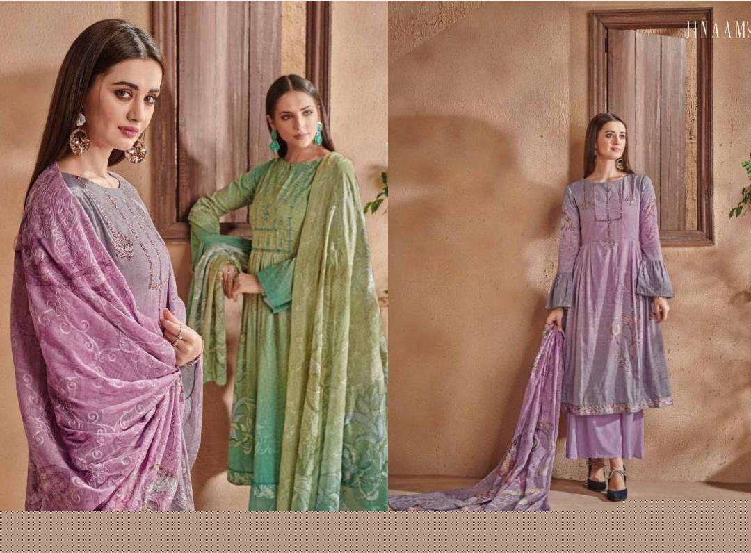 SHAYLA BY JINAAM DRESSES 8191 TO 8196 SERIES INDIAN TRADITIONAL WEAR COLLECTION BEAUTIFUL STYLISH FANCY COLORFUL PARTY WEAR & OCCASIONAL WEAR COTTON SATIN DIGITAL PRINTED WITH EMBROIDERY DRESS AT WHOLESALE PRICE