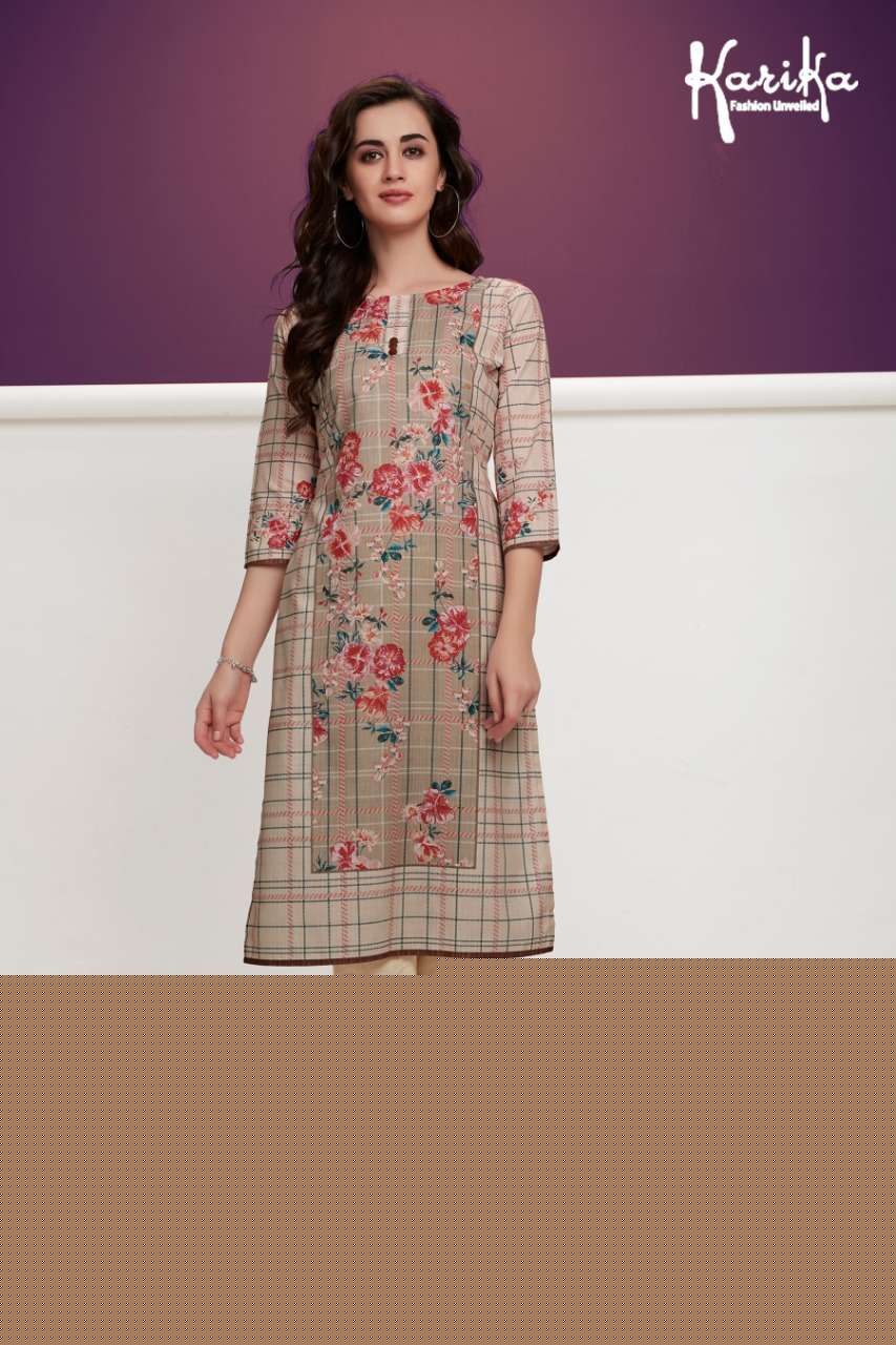 BLAZE BY KARIKA 01 TO 05 SERIES BEAUTIFUL STYLISH COLORFUL FANCY PARTY WEAR & ETHNIC WEAR & READY TO WEAR PURE PREMIUM COTTON LAWN DIGITAL PRINTED KURTIS AT WHOLESALE PRICE