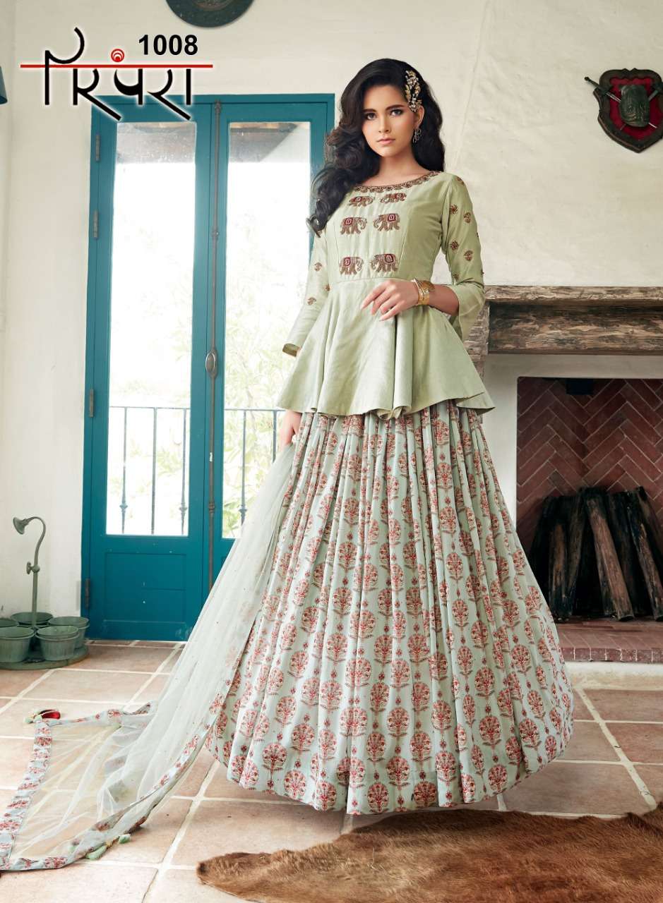 PARAMPRA VOL-2 BY PARAMPRA 1007 TO 1010 SERIES BEAUTIFUL STYLISH FANCY COLORFUL CASUAL WEAR & ETHNIC WEAR FANCY PRINTED AND EMBROIDERY GOWNS AT WHOLESALE PRICE
