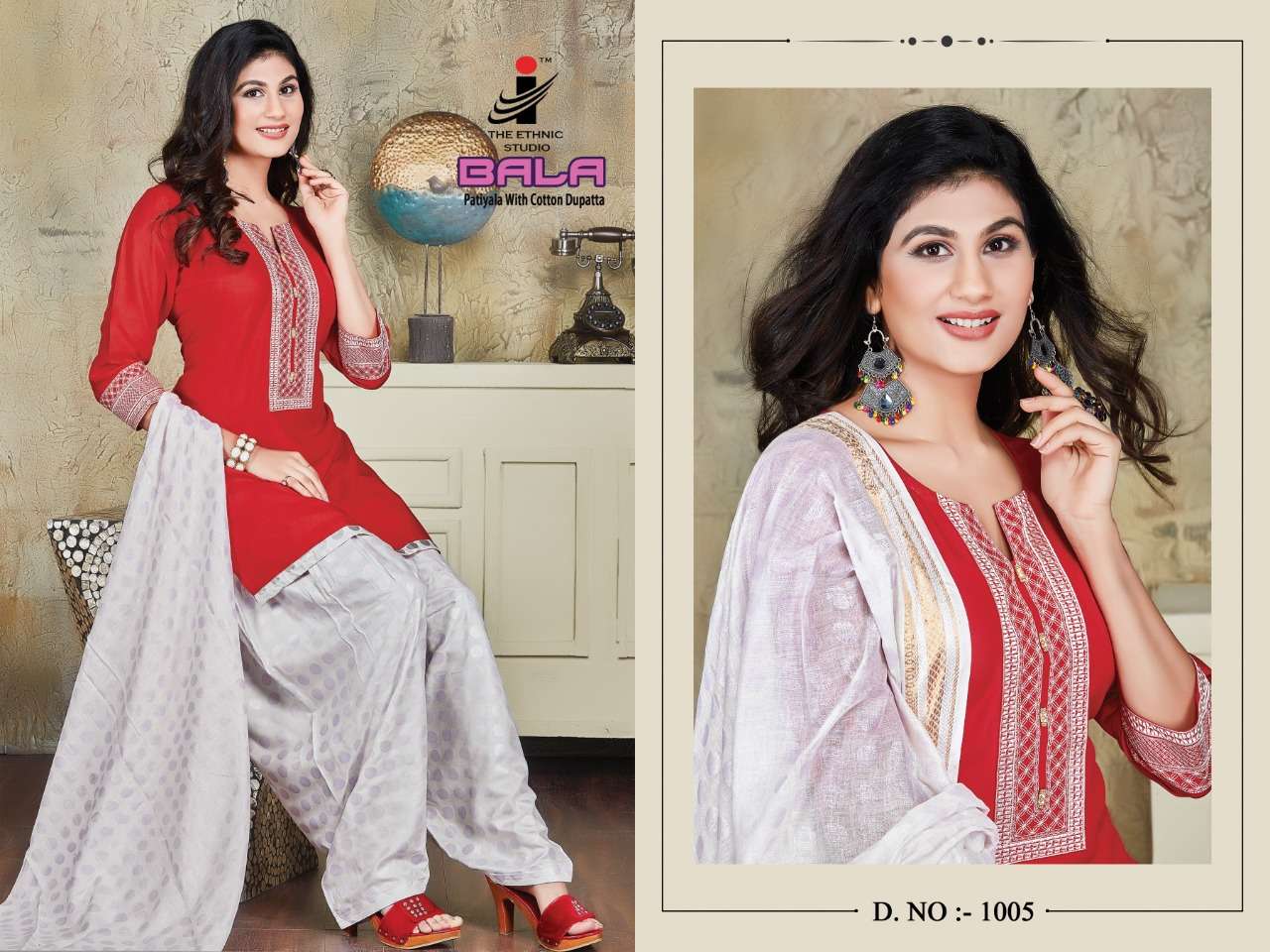 BALA BY THE ETHNIC STUDIO 1001 TO 1008 SERIES DESIGNER PATIYALA SUITS BEAUTIFUL FANCY COLORFUL STYLISH PARTY WEAR & ETHNIC WEAR HEAVY RAYON WITH EMBROIDERY DRESSES AT WHOLESALE PRICE