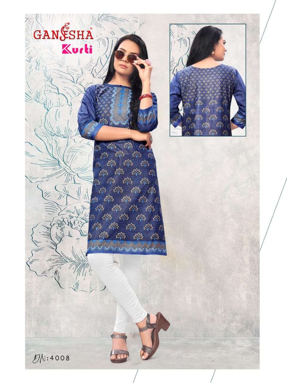GANESHA KURTI VOL-4 BY GANESHA 4005 TO 4016 SERIES BEAUTIFUL STYLISH COLORFUL FANCY PARTY WEAR & ETHNIC WEAR & READY TO WEAR FANCY PRINTED KURTIS AT WHOLESALE PRICE