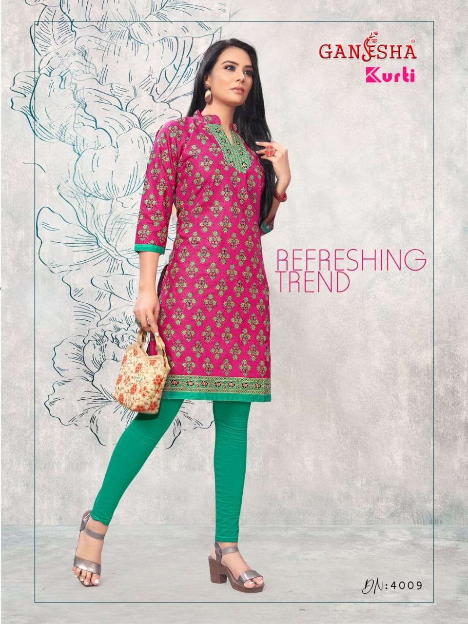 GANESHA KURTI VOL-4 BY GANESHA 4005 TO 4016 SERIES BEAUTIFUL STYLISH COLORFUL FANCY PARTY WEAR & ETHNIC WEAR & READY TO WEAR FANCY PRINTED KURTIS AT WHOLESALE PRICE