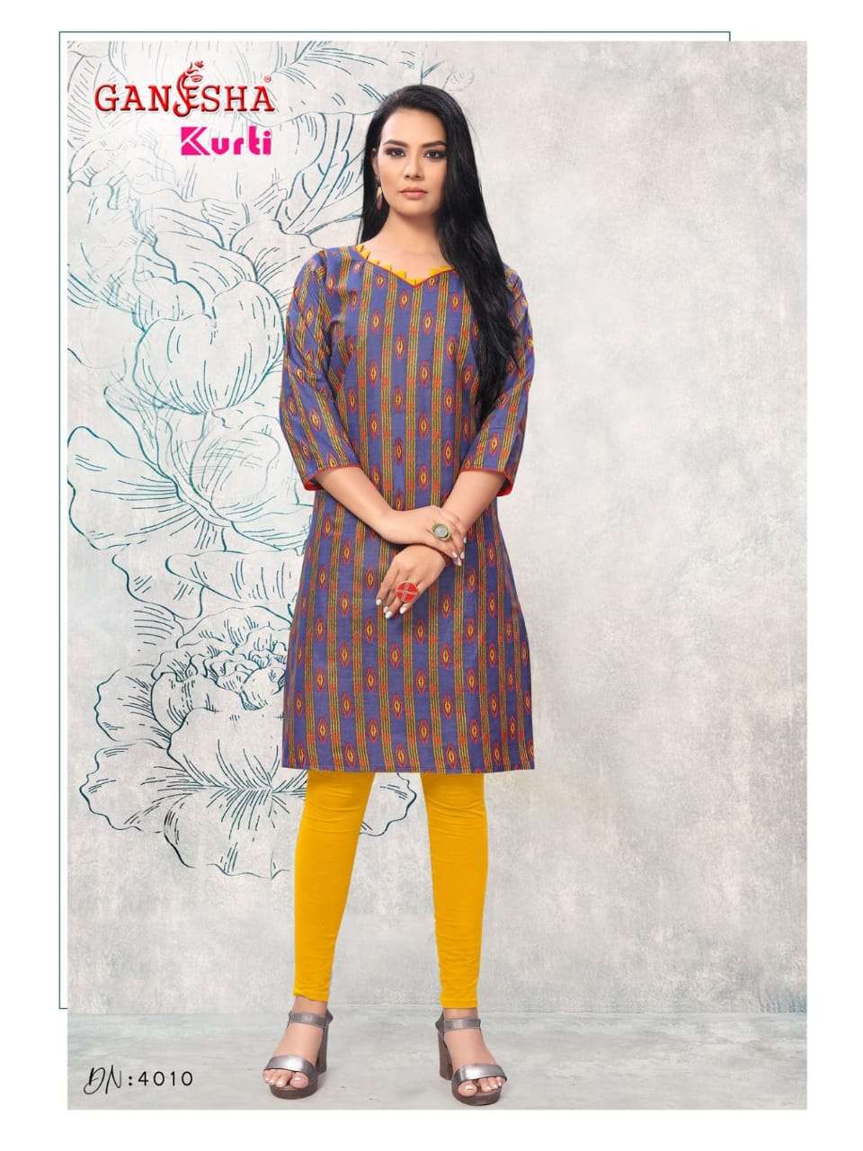 GANESHA KURTI VOL-4 BY GANESHA 4005 TO 4016 SERIES BEAUTIFUL STYLISH COLORFUL FANCY PARTY WEAR & ETHNIC WEAR & READY TO WEAR FANCY PRINTED KURTIS AT WHOLESALE PRICE