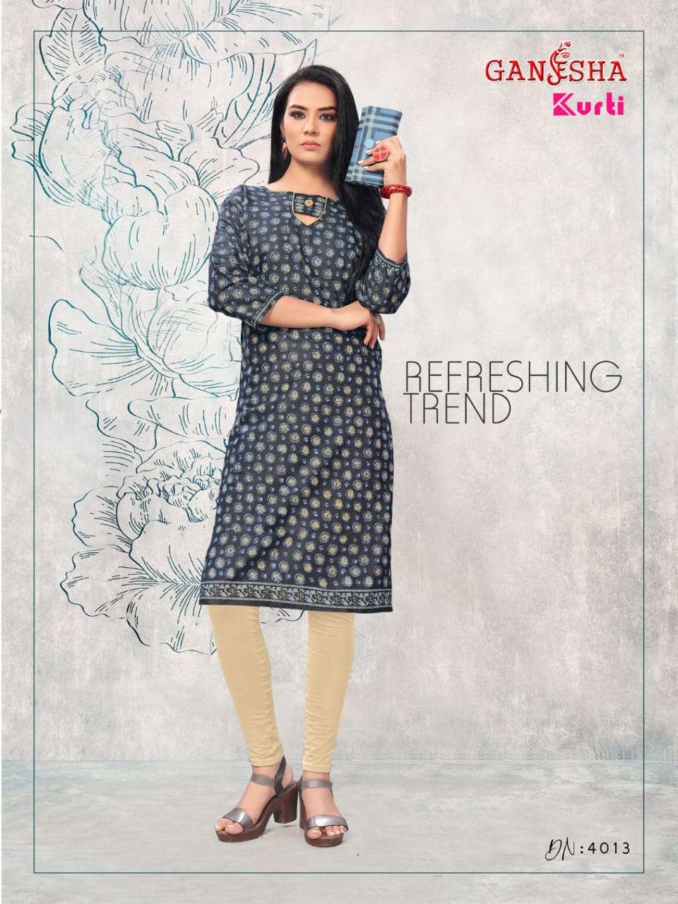 GANESHA KURTI VOL-4 BY GANESHA 4005 TO 4016 SERIES BEAUTIFUL STYLISH COLORFUL FANCY PARTY WEAR & ETHNIC WEAR & READY TO WEAR FANCY PRINTED KURTIS AT WHOLESALE PRICE