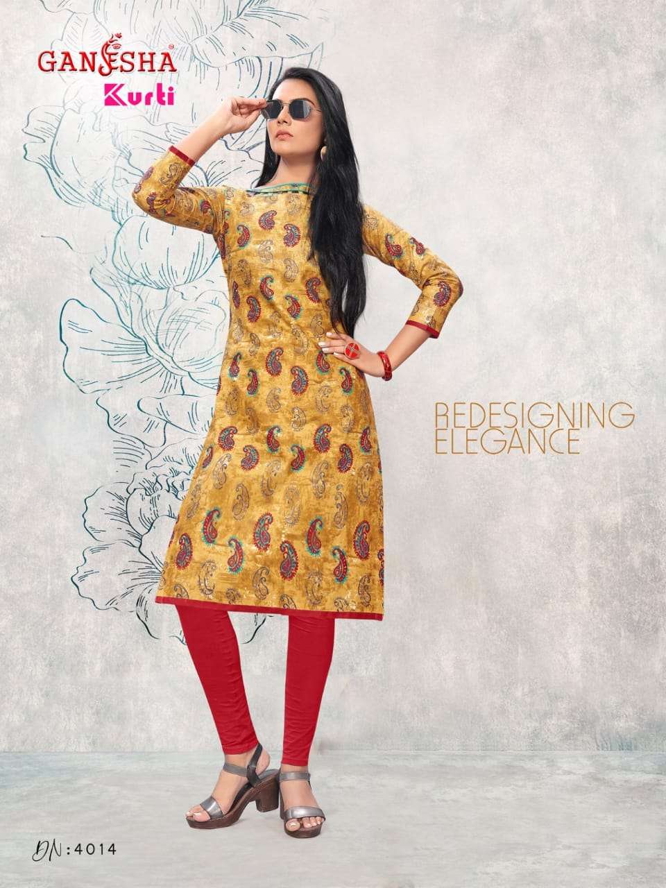 GANESHA KURTI VOL-4 BY GANESHA 4005 TO 4016 SERIES BEAUTIFUL STYLISH COLORFUL FANCY PARTY WEAR & ETHNIC WEAR & READY TO WEAR FANCY PRINTED KURTIS AT WHOLESALE PRICE